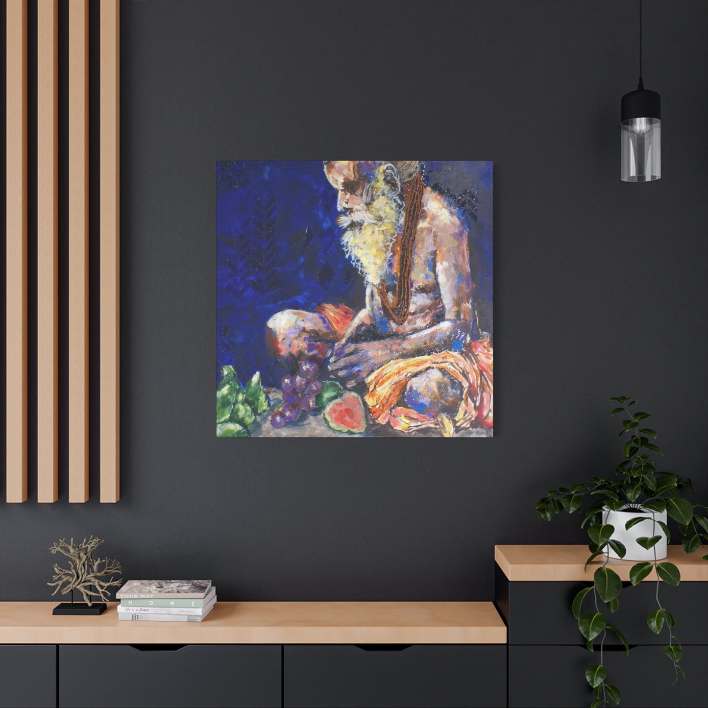 "Sannyasis" Print on Matte Canvas - Indian Spiritual Leader | Stretched 1.25" Wall Art