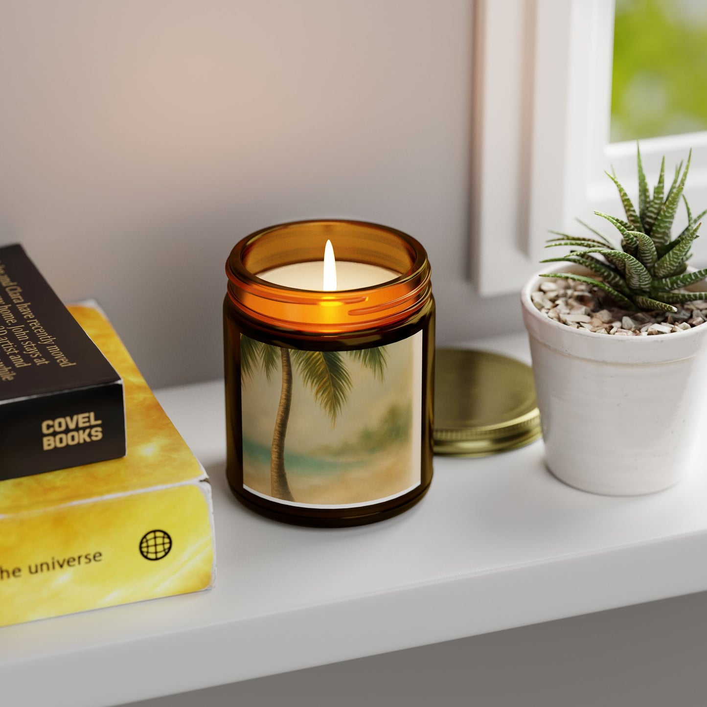 Tropical Scented Candles - Coconut Apricot Wax for Relaxation, Home Decor, Gifts, Beach Vibes, Aromatherapy, and Self-Care