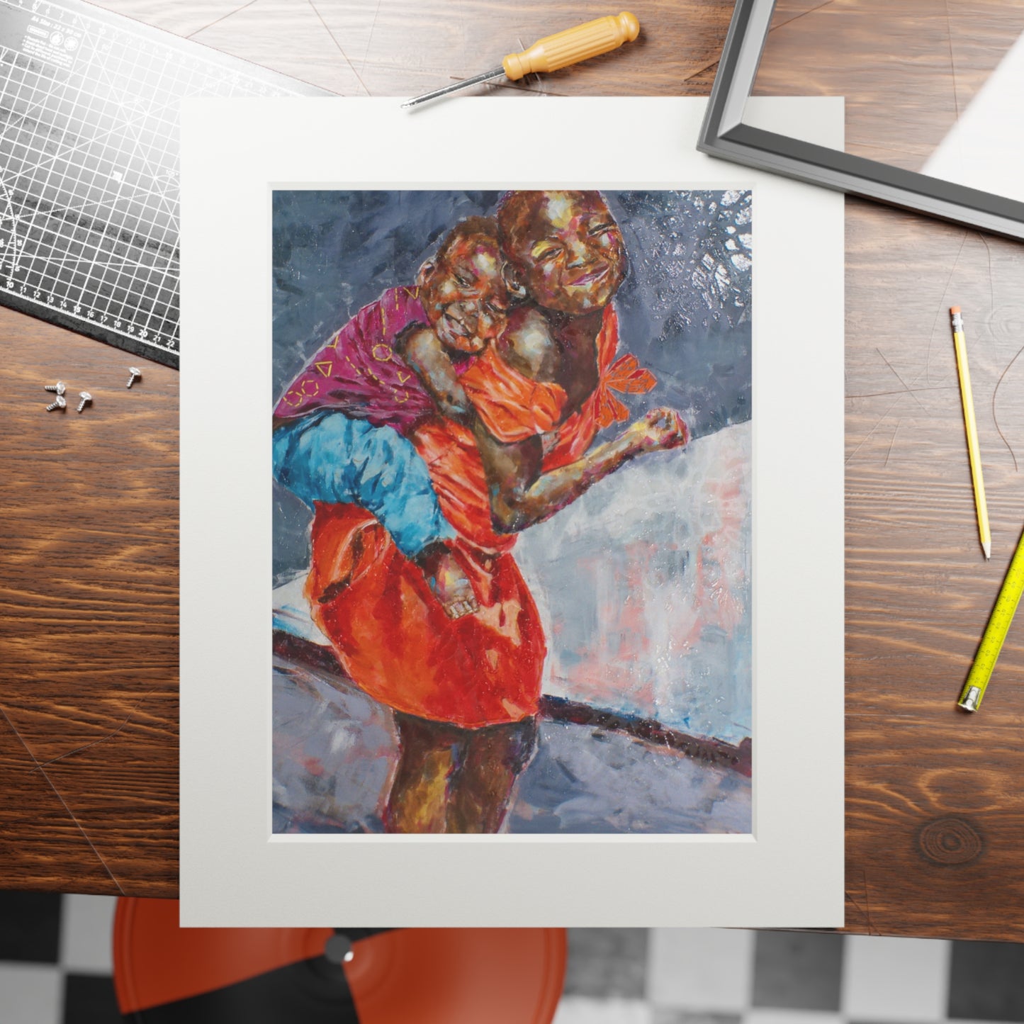 Happy Kids - Fine Art Print, Matted