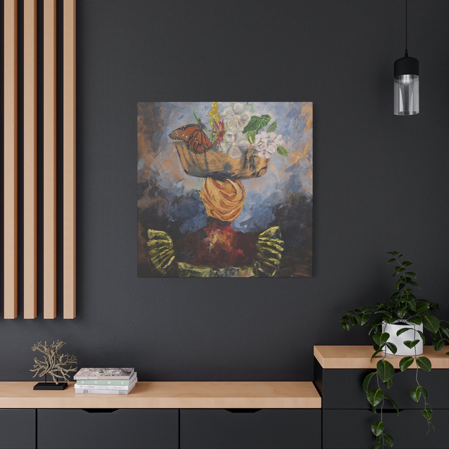 "Proverbs 31" Print on Matte Canvas - Elder Woman Preparing Fruit | Stretched 1.25" Wall Art