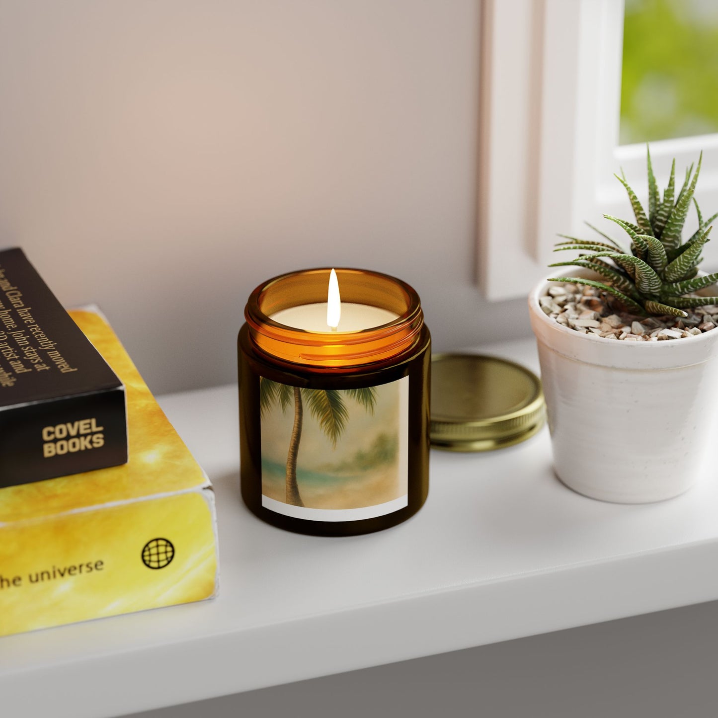 Tropical Scented Candles - Coconut Apricot Wax for Relaxation, Home Decor, Gifts, Beach Vibes, Aromatherapy, and Self-Care