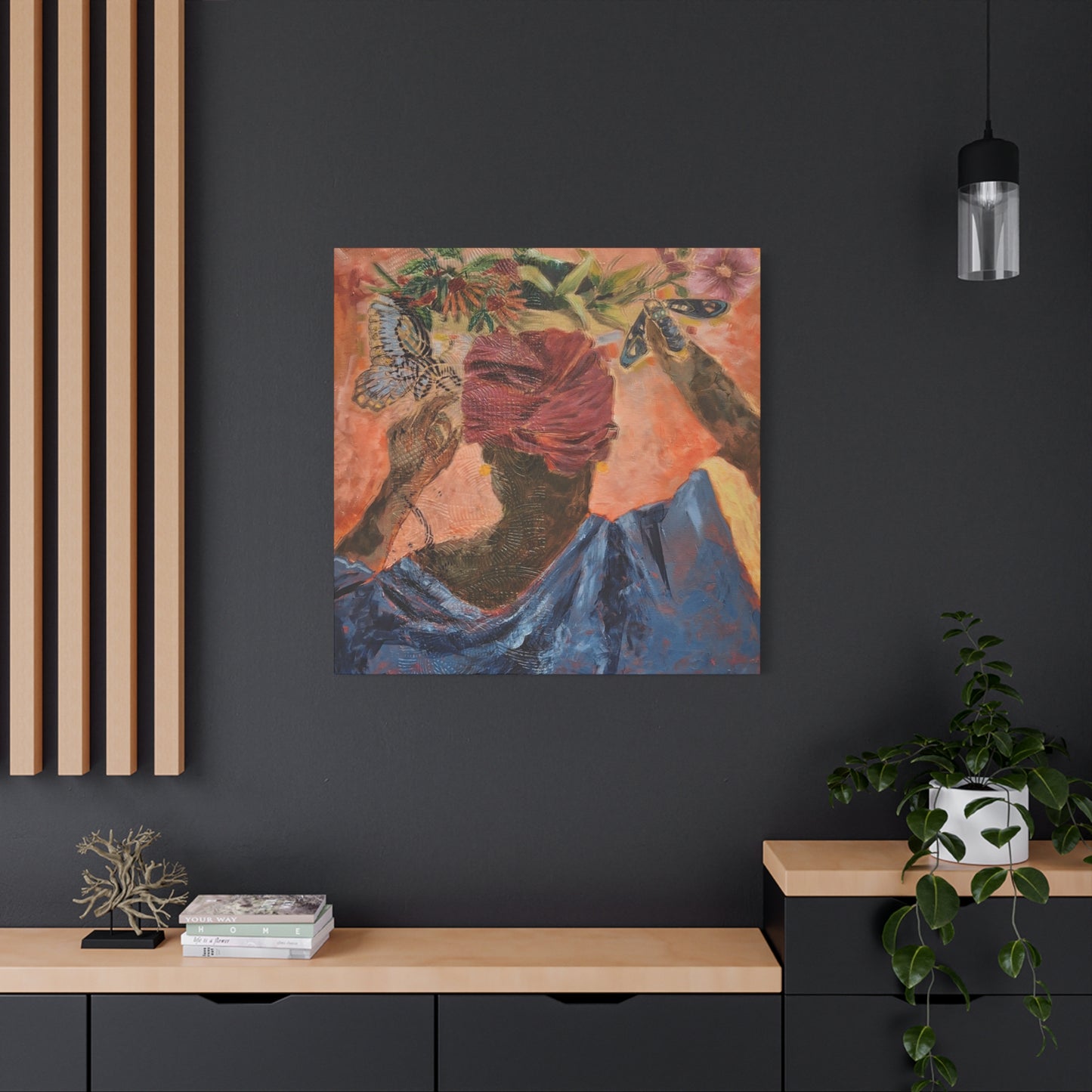 "Elegant Sacrifice" Print on Matte Canvas - Beautiful Woman With Basket | Stretched 1.25" Wall Art