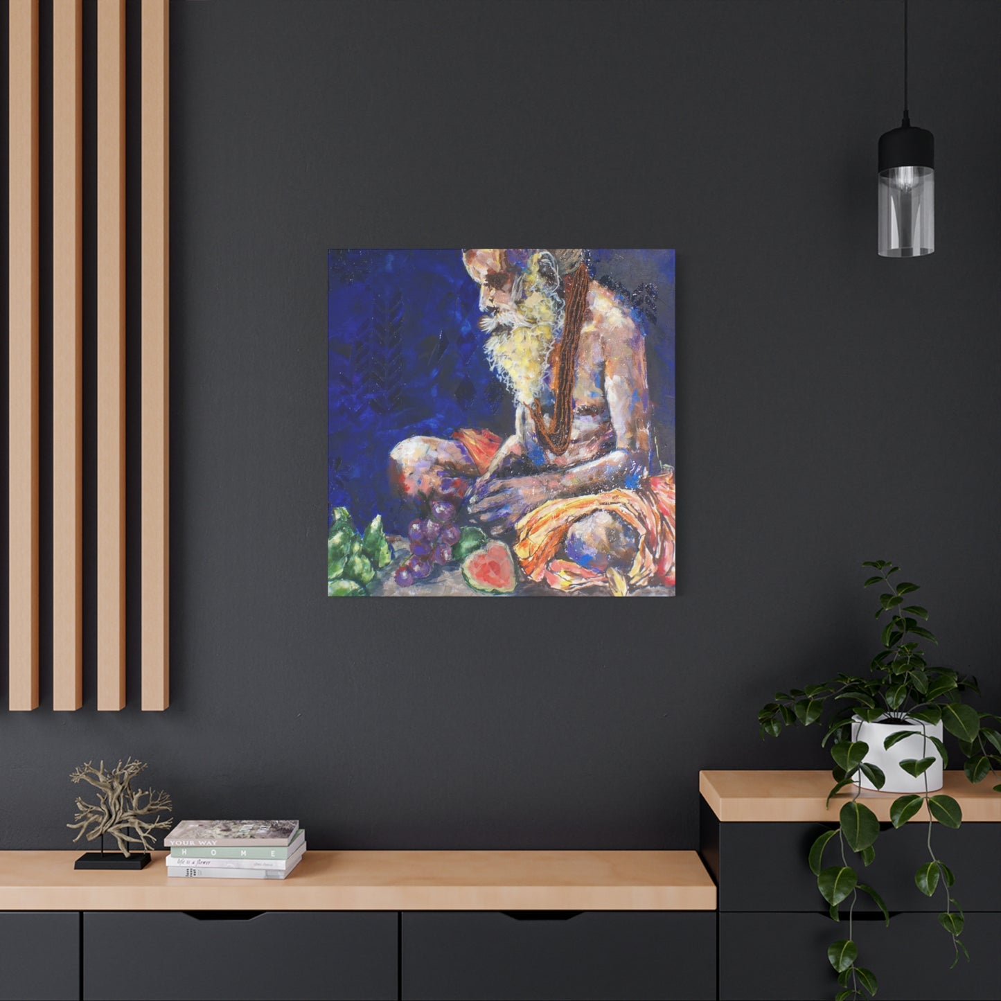 "Sannyasis" Print on Matte Canvas - Indian Spiritual Leader | Stretched 1.25" Wall Art