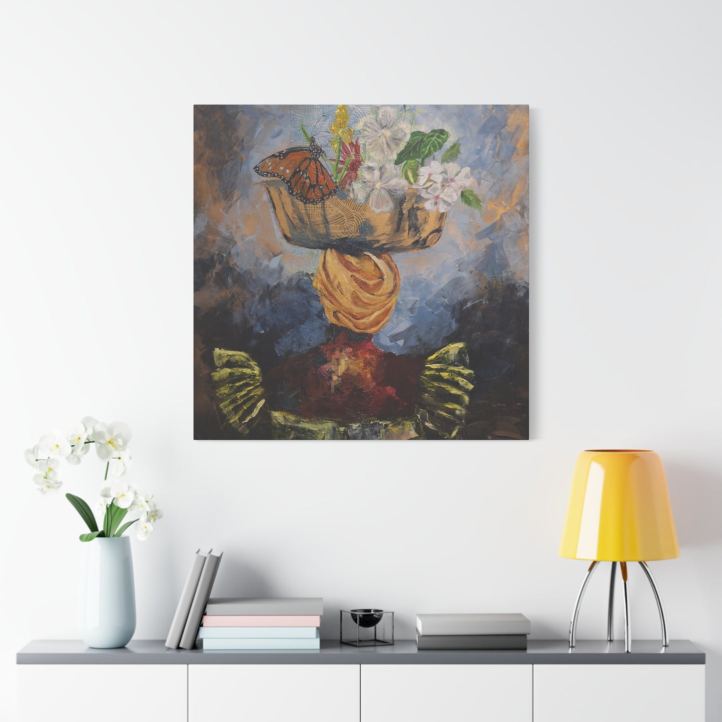 "Proverbs 31" Print on Matte Canvas - Elder Woman Preparing Fruit | Stretched 1.25" Wall Art
