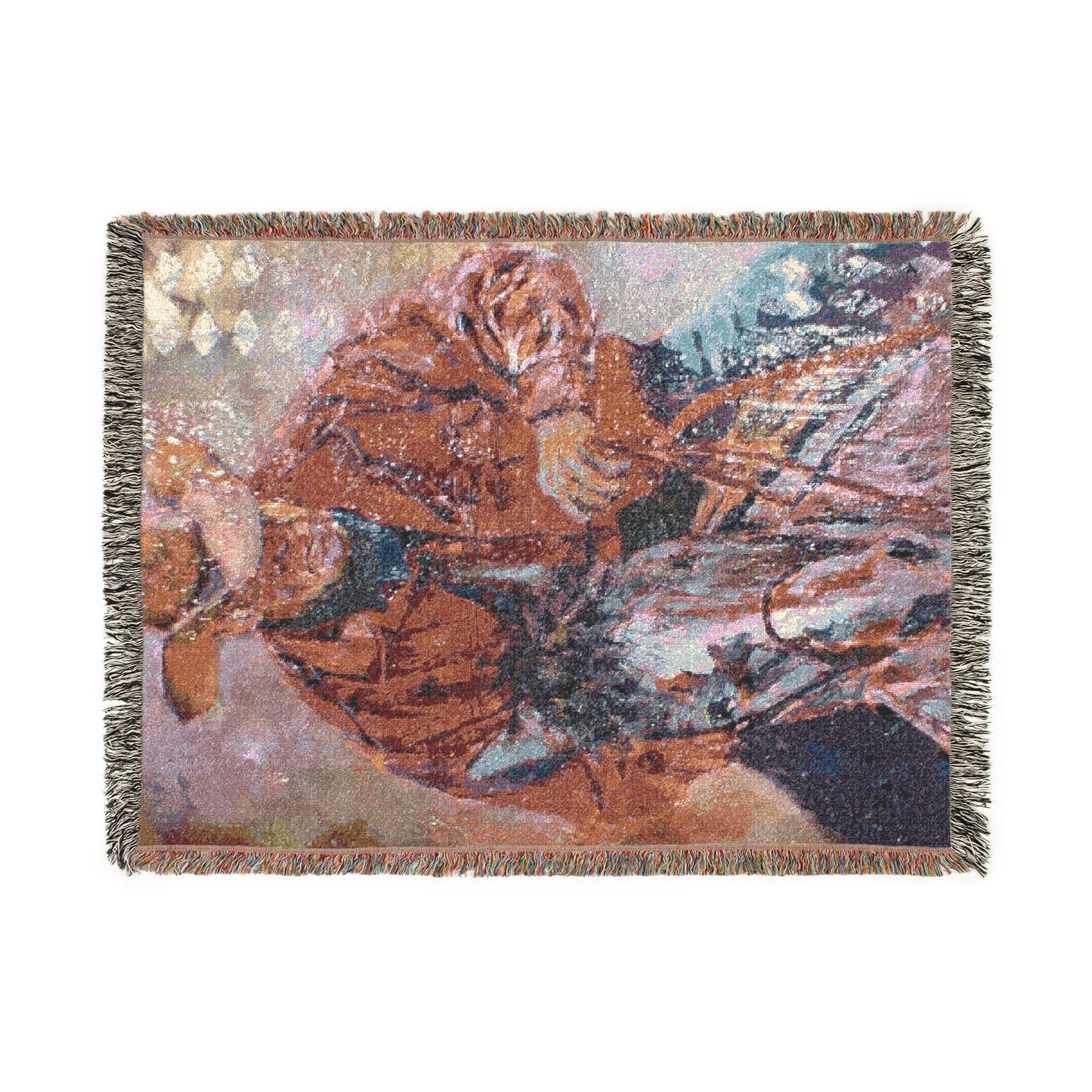 Western Cowboy Horse Riding Woven Blanket