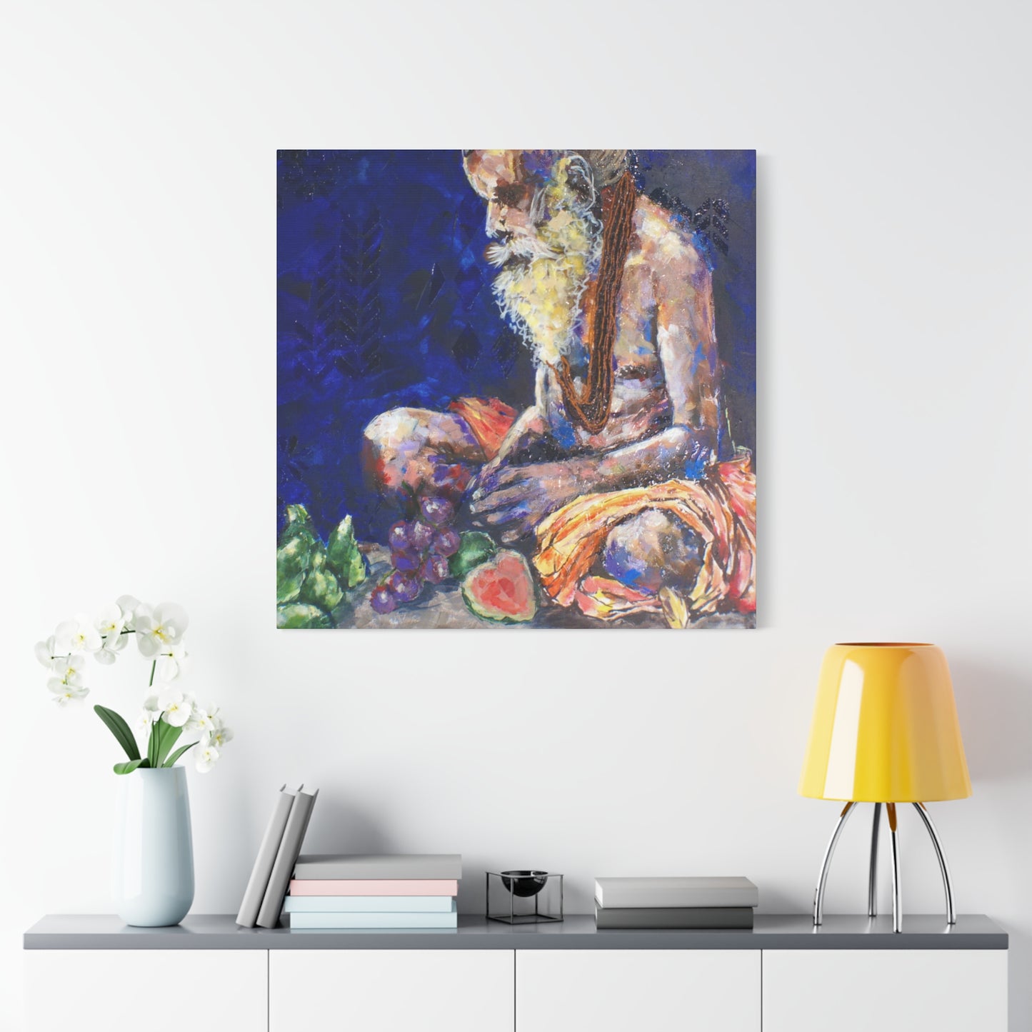 "Sannyasis" Print on Matte Canvas - Indian Spiritual Leader | Stretched 1.25" Wall Art