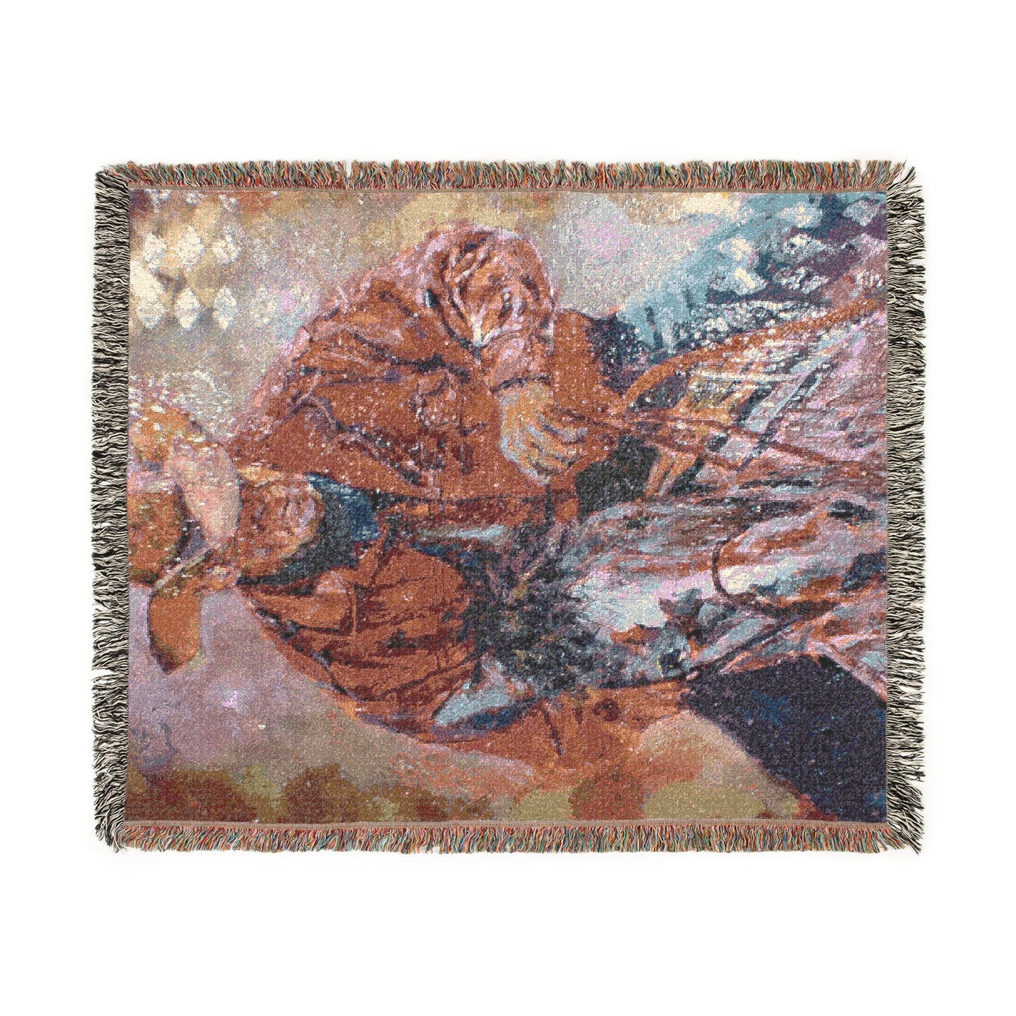 Western Cowboy Horse Riding Woven Blanket