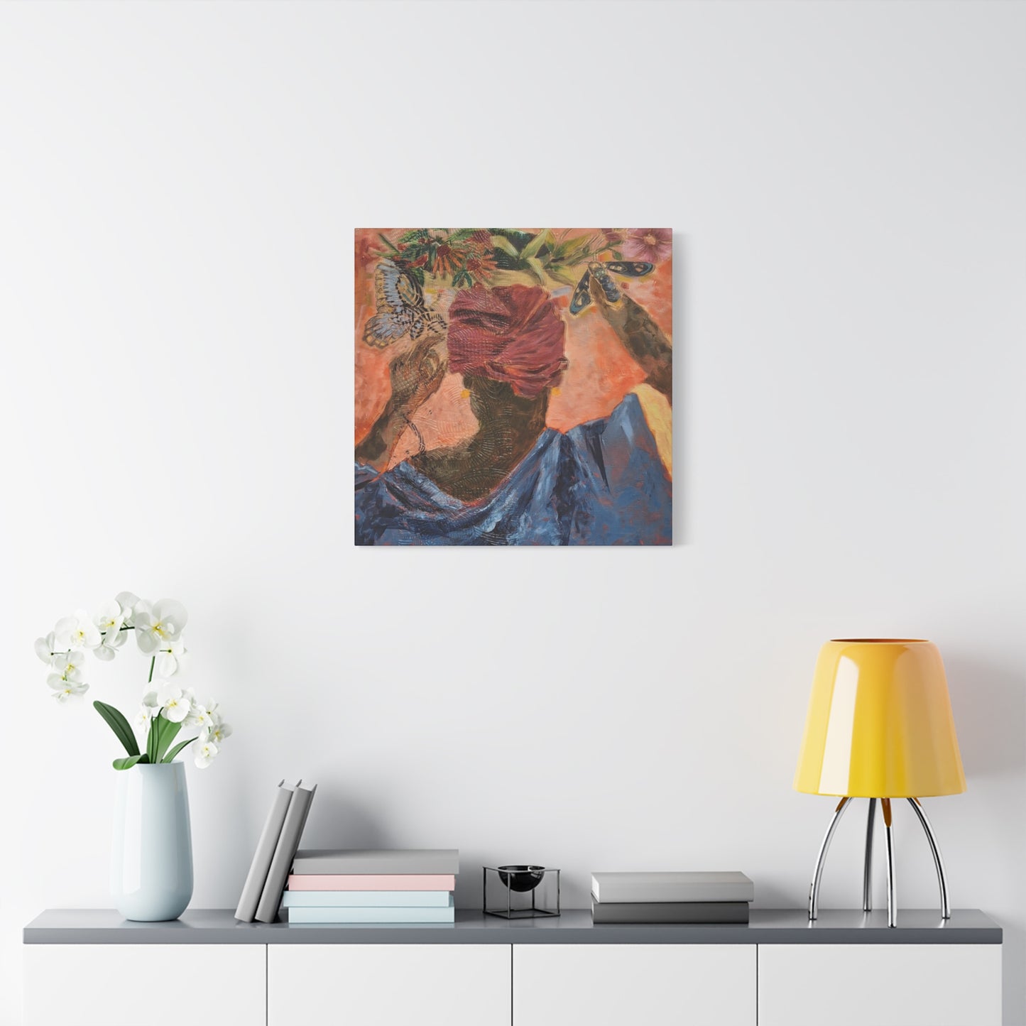 "Elegant Sacrifice" Print on Matte Canvas - Beautiful Woman With Basket | Stretched 1.25" Wall Art