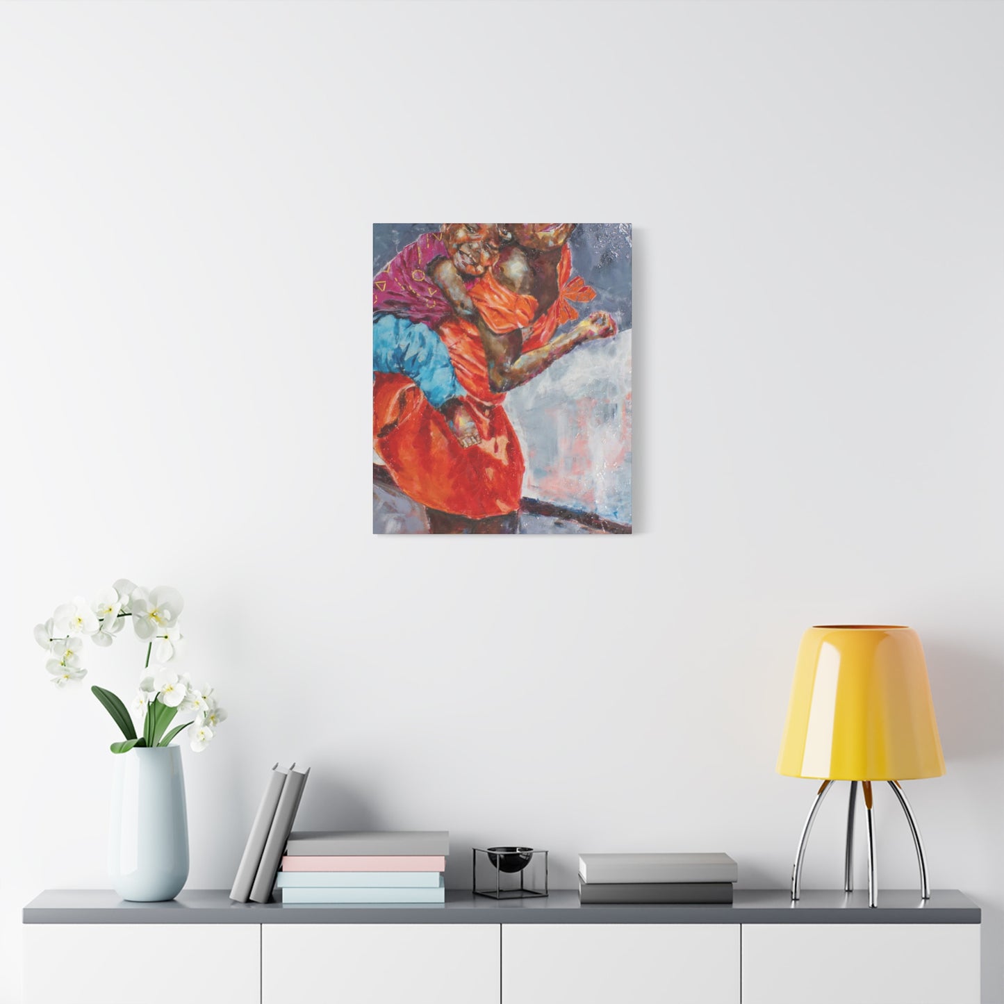 "Happy Kids" Print on Matte Canvas - Young Siblings Full of Joy | Stretched 1.25" Wall Art