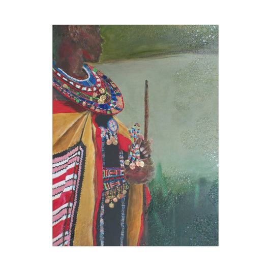 "Regal" Print on Matte Canvas - African Royalty | Stretched 1.25" Wall Art