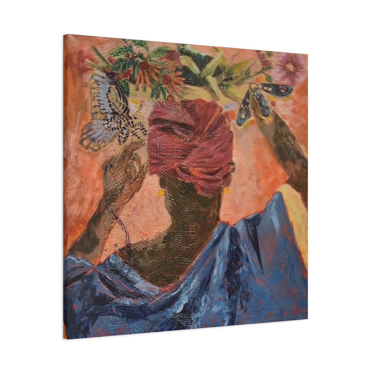 "Elegant Sacrifice" Print on Matte Canvas - Beautiful Woman With Basket | Stretched 1.25" Wall Art