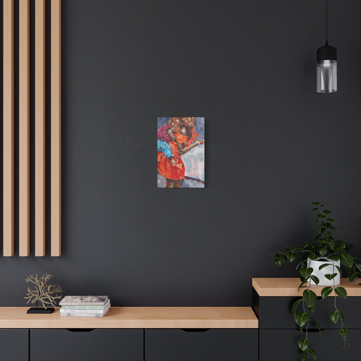 "Happy Kids" Print on Matte Canvas - Young Siblings Full of Joy | Stretched 1.25" Wall Art