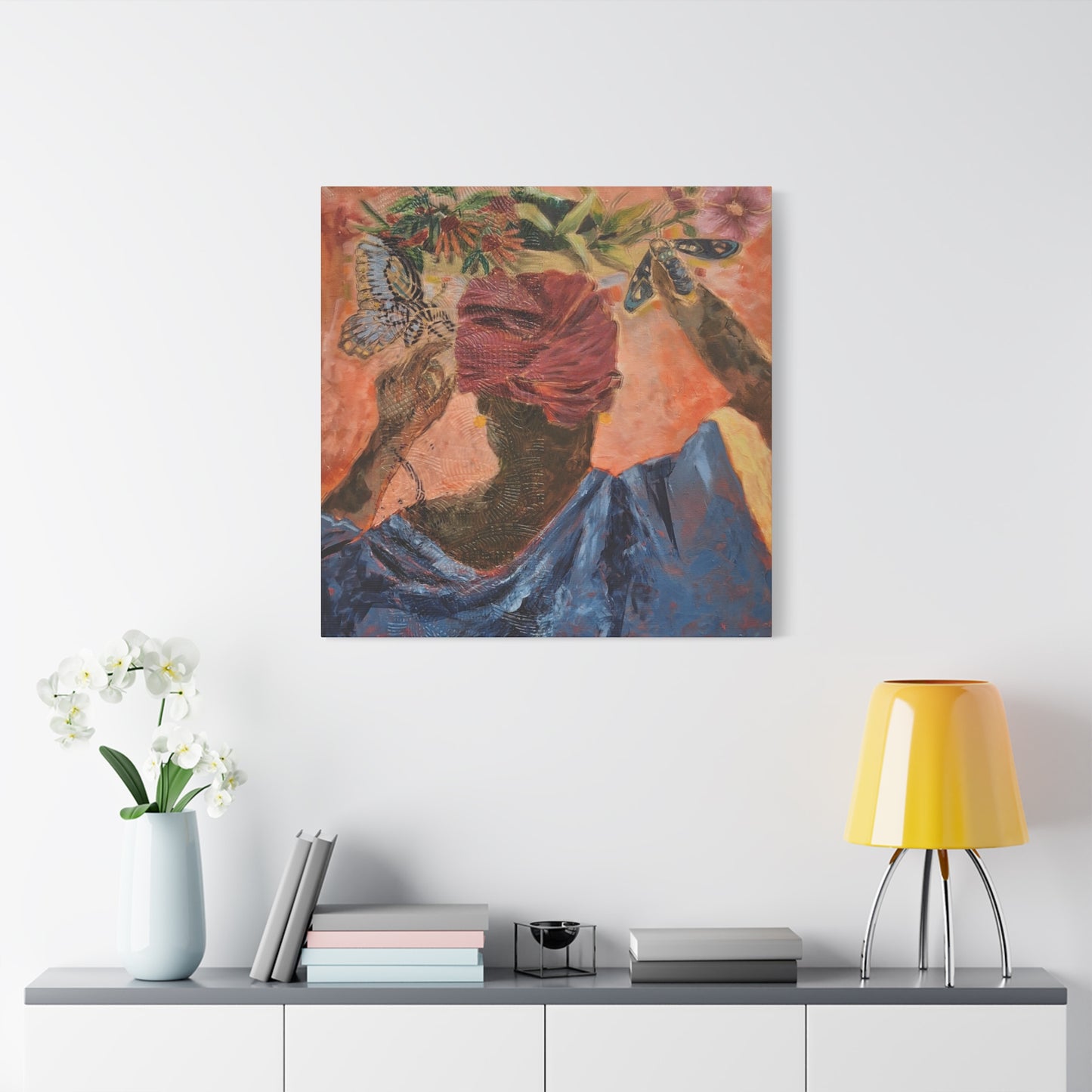 "Elegant Sacrifice" Print on Matte Canvas - Beautiful Woman With Basket | Stretched 1.25" Wall Art