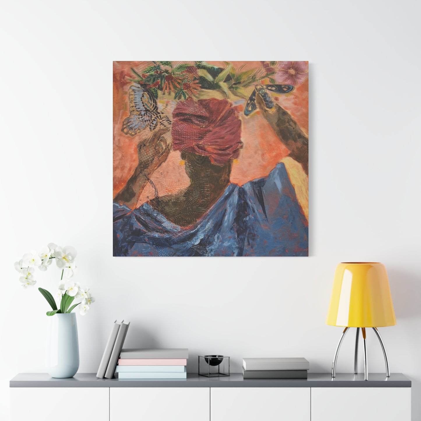 "Elegant Sacrifice" Print on Matte Canvas - Beautiful Woman With Basket | Stretched 1.25" Wall Art