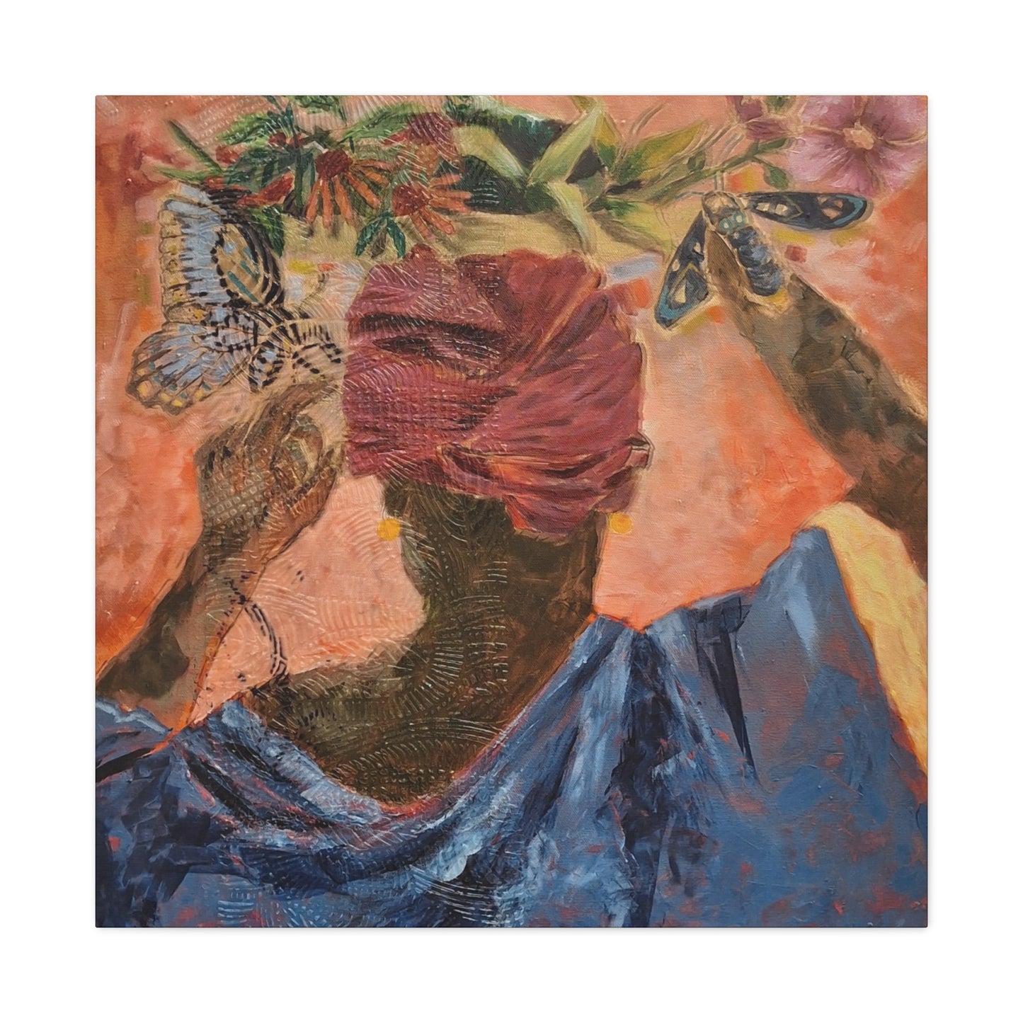 "Elegant Sacrifice" Print on Matte Canvas - Beautiful Woman With Basket | Stretched 1.25" Wall Art