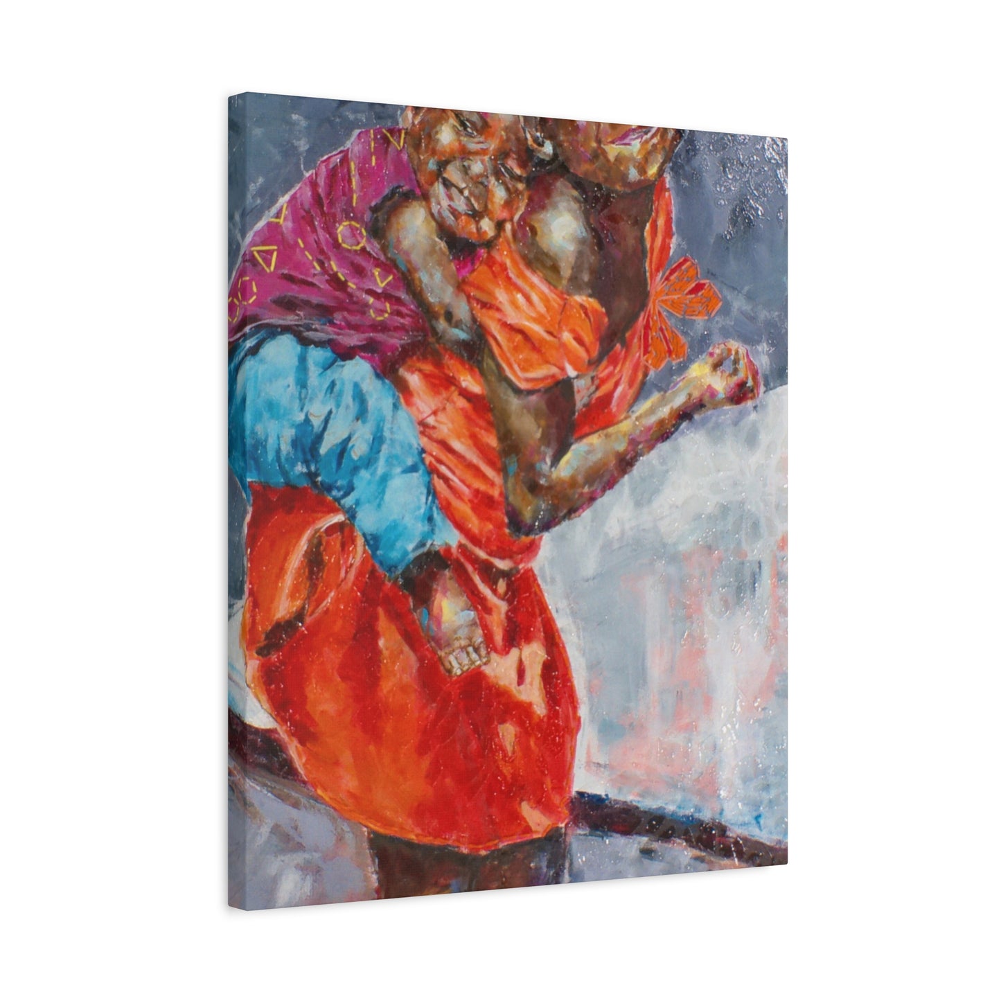 "Happy Kids" Print on Matte Canvas - Young Siblings Full of Joy | Stretched 1.25" Wall Art