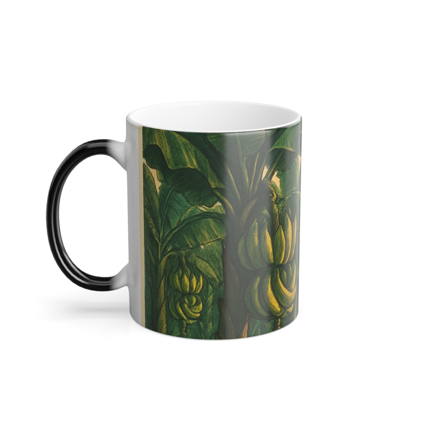 Color Morphing Mug, Tropical Banana Vibes, Unique Coffee Cup for Nature Lovers, Gift for Plant Enthusiasts, Fun Home Decor