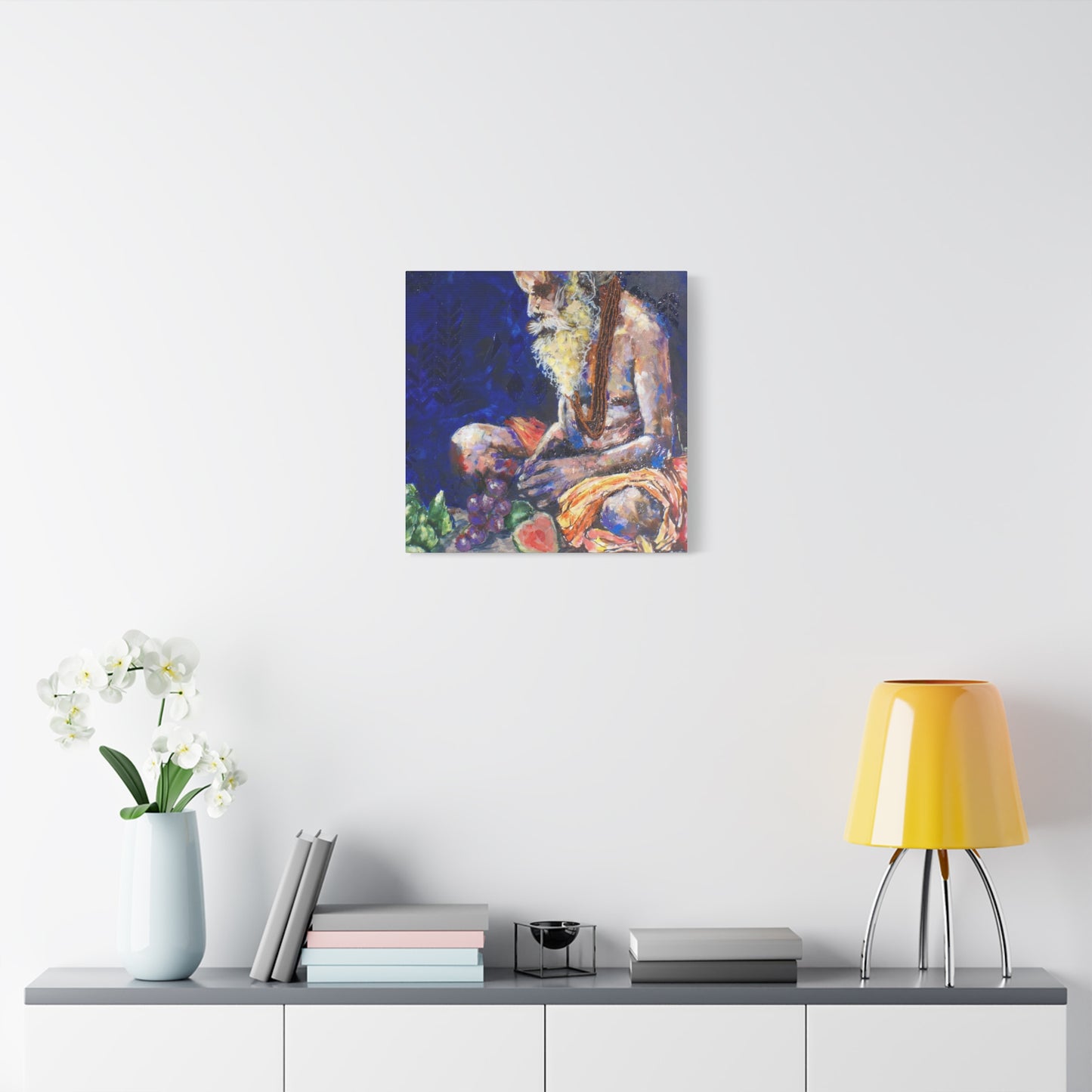 "Sannyasis" Print on Matte Canvas - Indian Spiritual Leader | Stretched 1.25" Wall Art