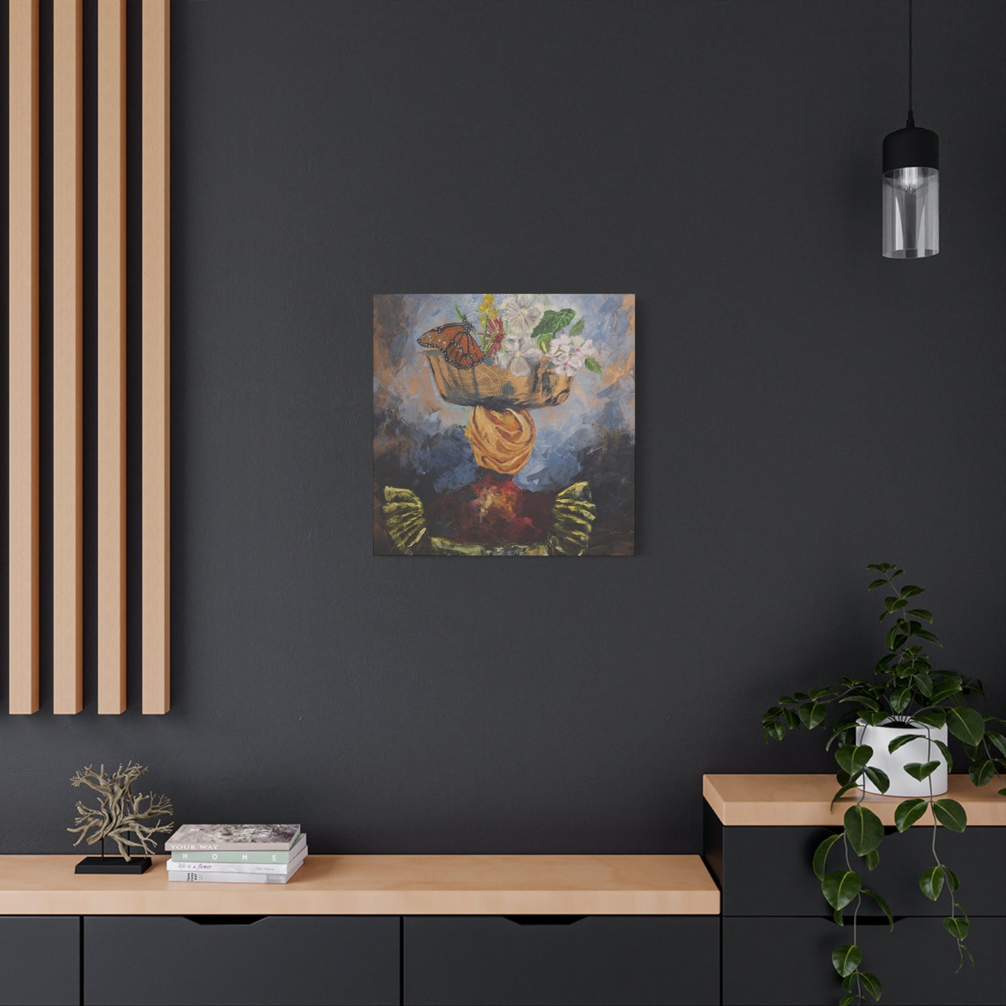 "Proverbs 31" Print on Matte Canvas - Elder Woman Preparing Fruit | Stretched 1.25" Wall Art
