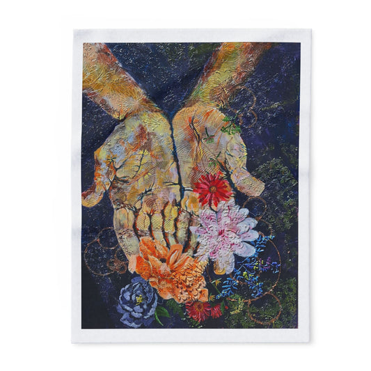 Empty Handed, Full Hearted Fleece Blanket