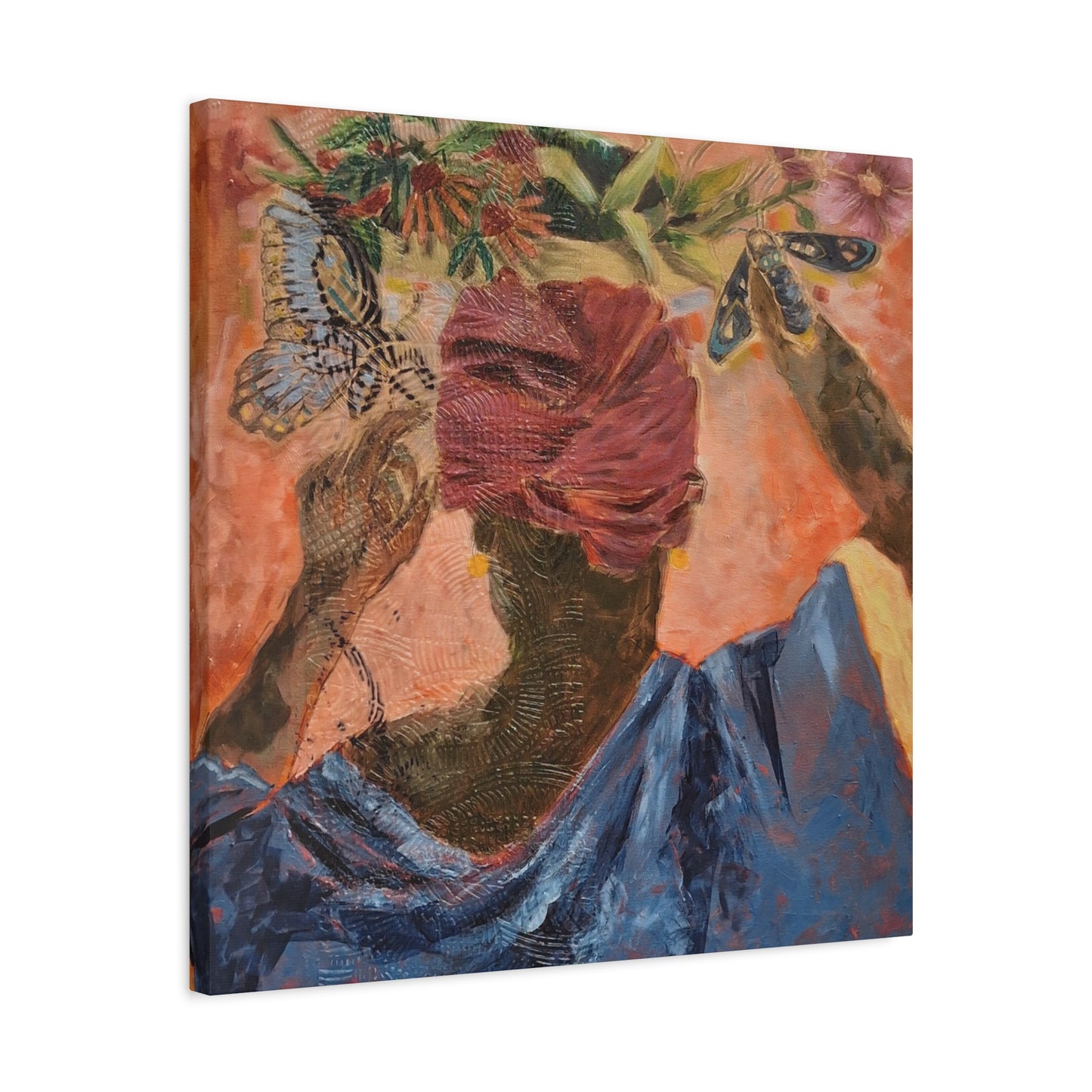 "Elegant Sacrifice" Print on Matte Canvas - Beautiful Woman With Basket | Stretched 1.25" Wall Art