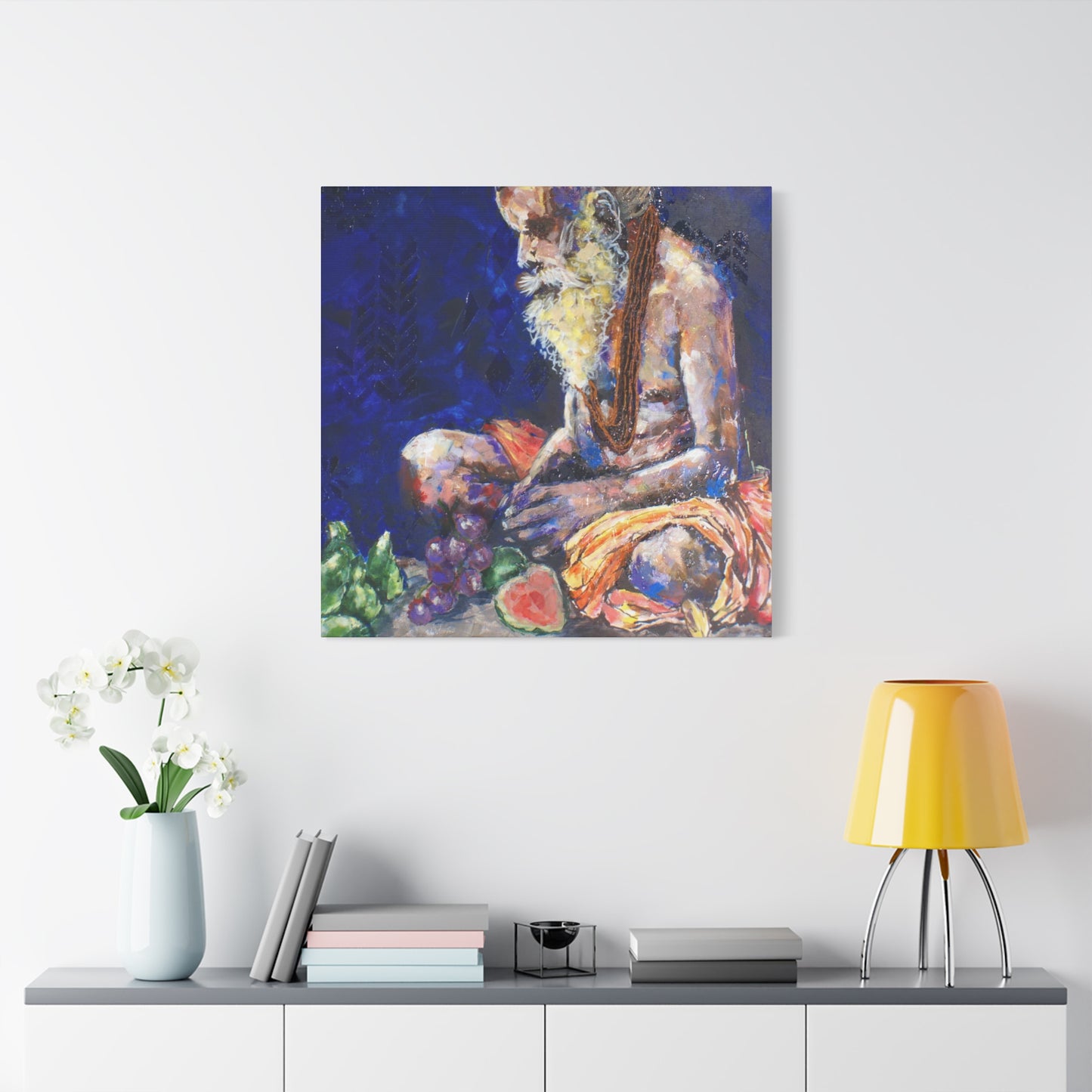 "Sannyasis" Print on Matte Canvas - Indian Spiritual Leader | Stretched 1.25" Wall Art