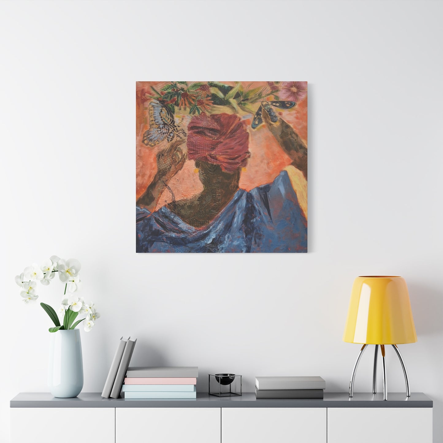 "Elegant Sacrifice" Print on Matte Canvas - Beautiful Woman With Basket | Stretched 1.25" Wall Art