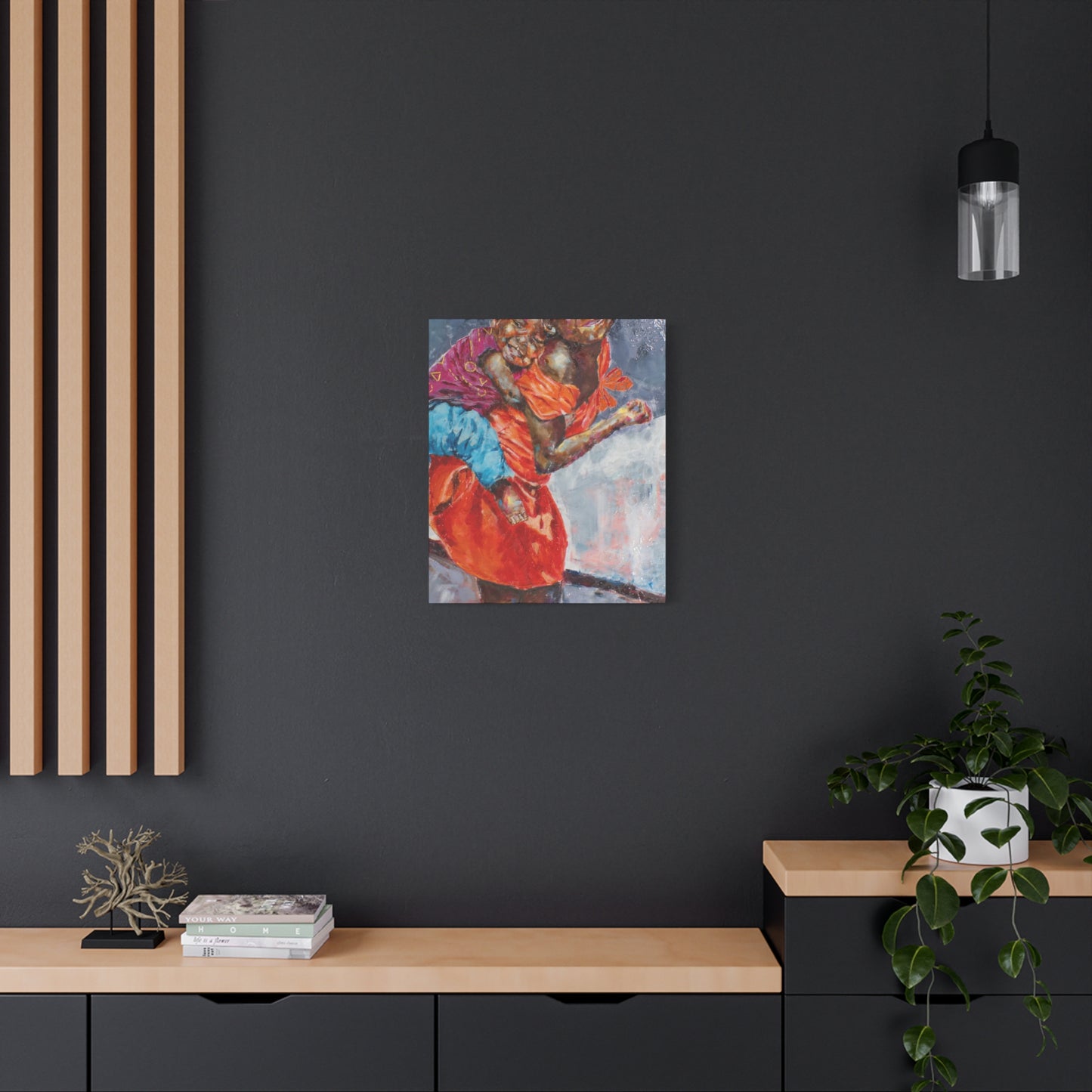"Happy Kids" Print on Matte Canvas - Young Siblings Full of Joy | Stretched 1.25" Wall Art