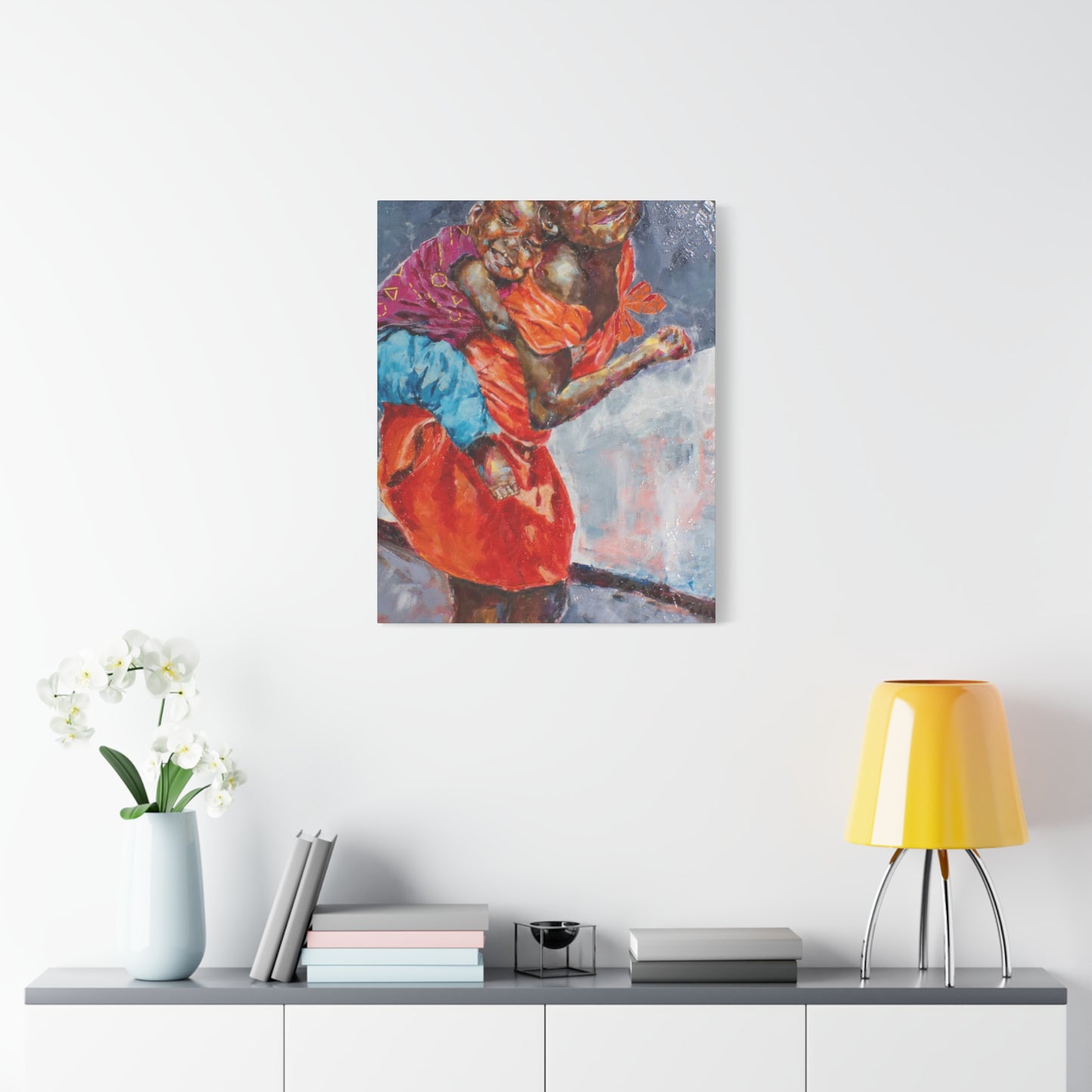 "Happy Kids" Print on Matte Canvas - Young Siblings Full of Joy | Stretched 1.25" Wall Art