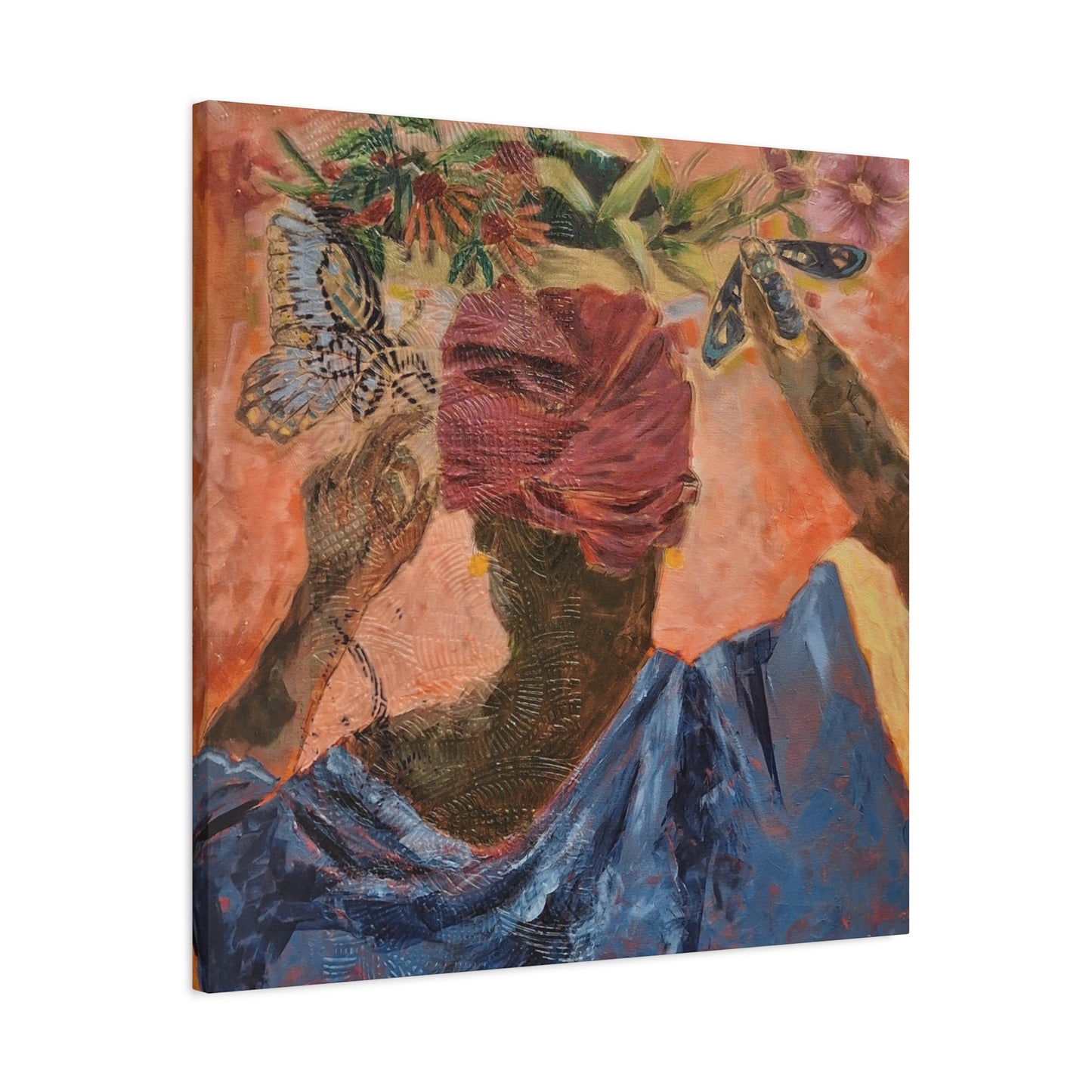 "Elegant Sacrifice" Print on Matte Canvas - Beautiful Woman With Basket | Stretched 1.25" Wall Art