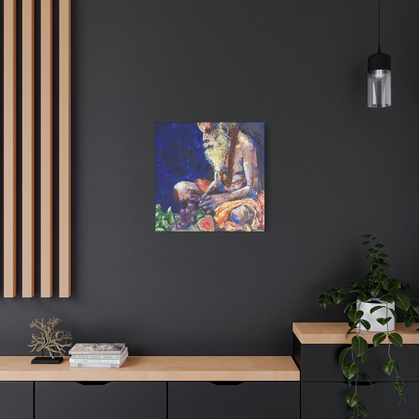 "Sannyasis" Print on Matte Canvas - Indian Spiritual Leader | Stretched 1.25" Wall Art