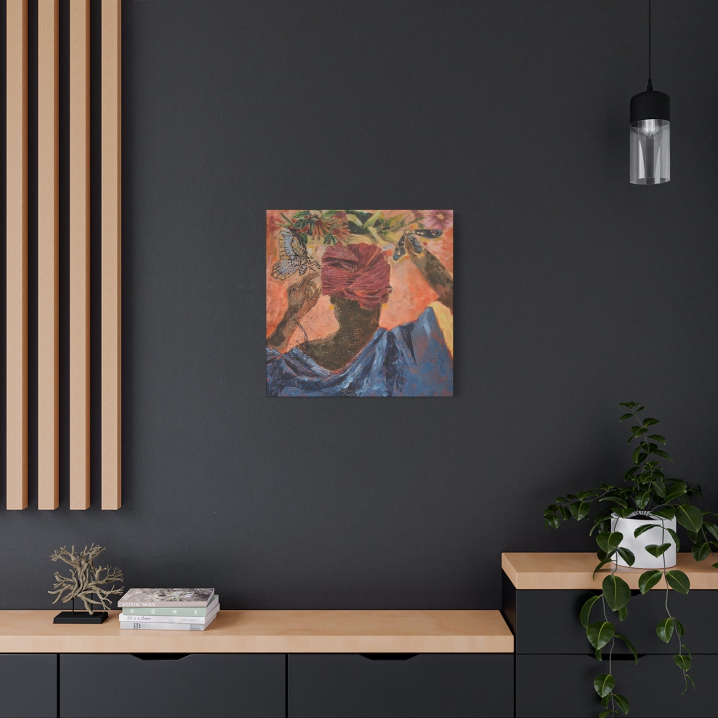 "Elegant Sacrifice" Print on Matte Canvas - Beautiful Woman With Basket | Stretched 1.25" Wall Art