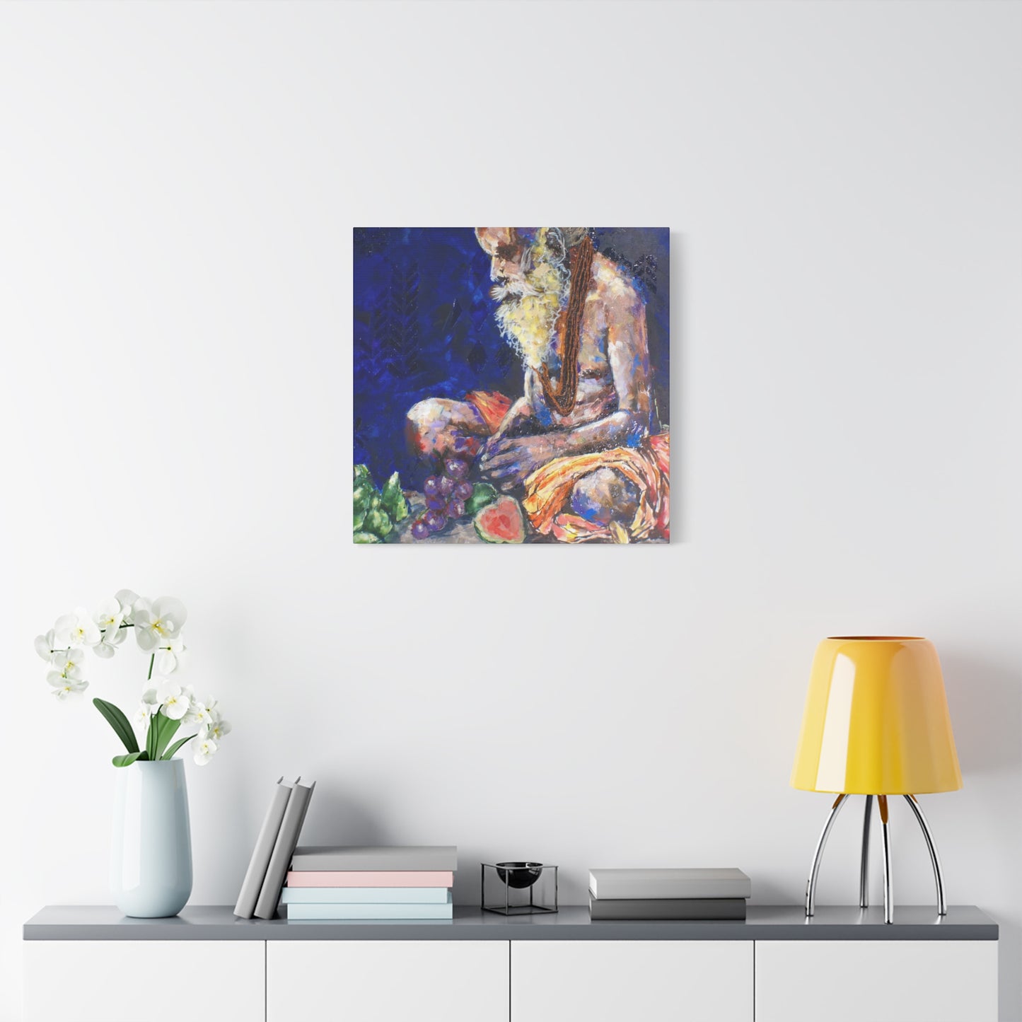 "Sannyasis" Print on Matte Canvas - Indian Spiritual Leader | Stretched 1.25" Wall Art