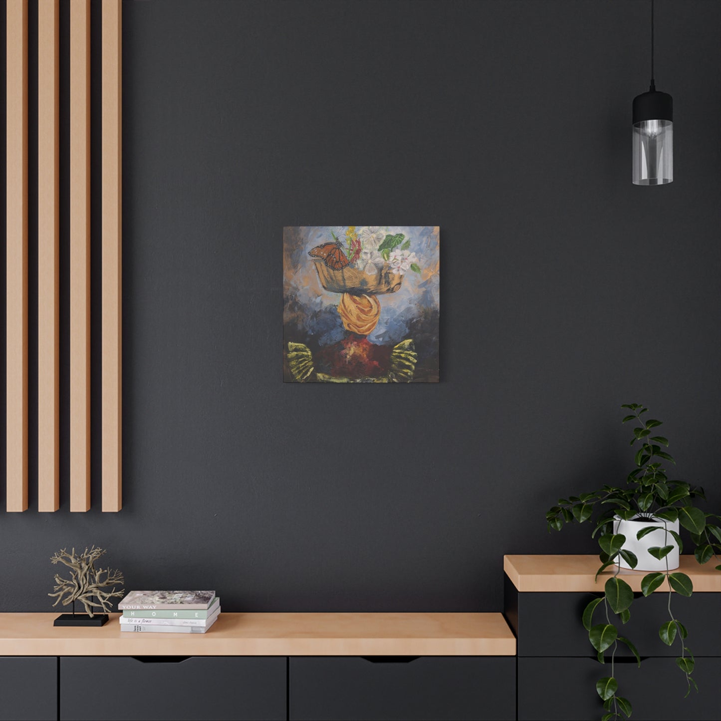 "Proverbs 31" Print on Matte Canvas - Elder Woman Preparing Fruit | Stretched 1.25" Wall Art