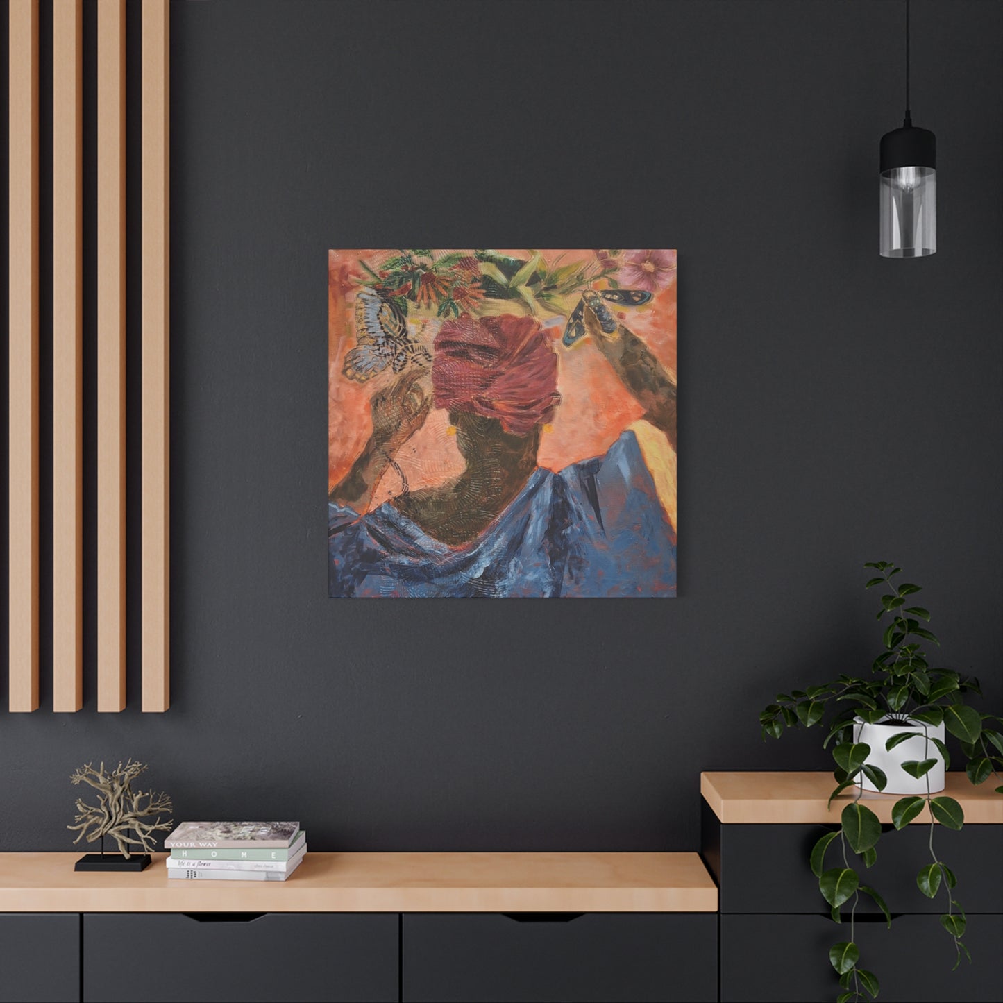 "Elegant Sacrifice" Print on Matte Canvas - Beautiful Woman With Basket | Stretched 1.25" Wall Art