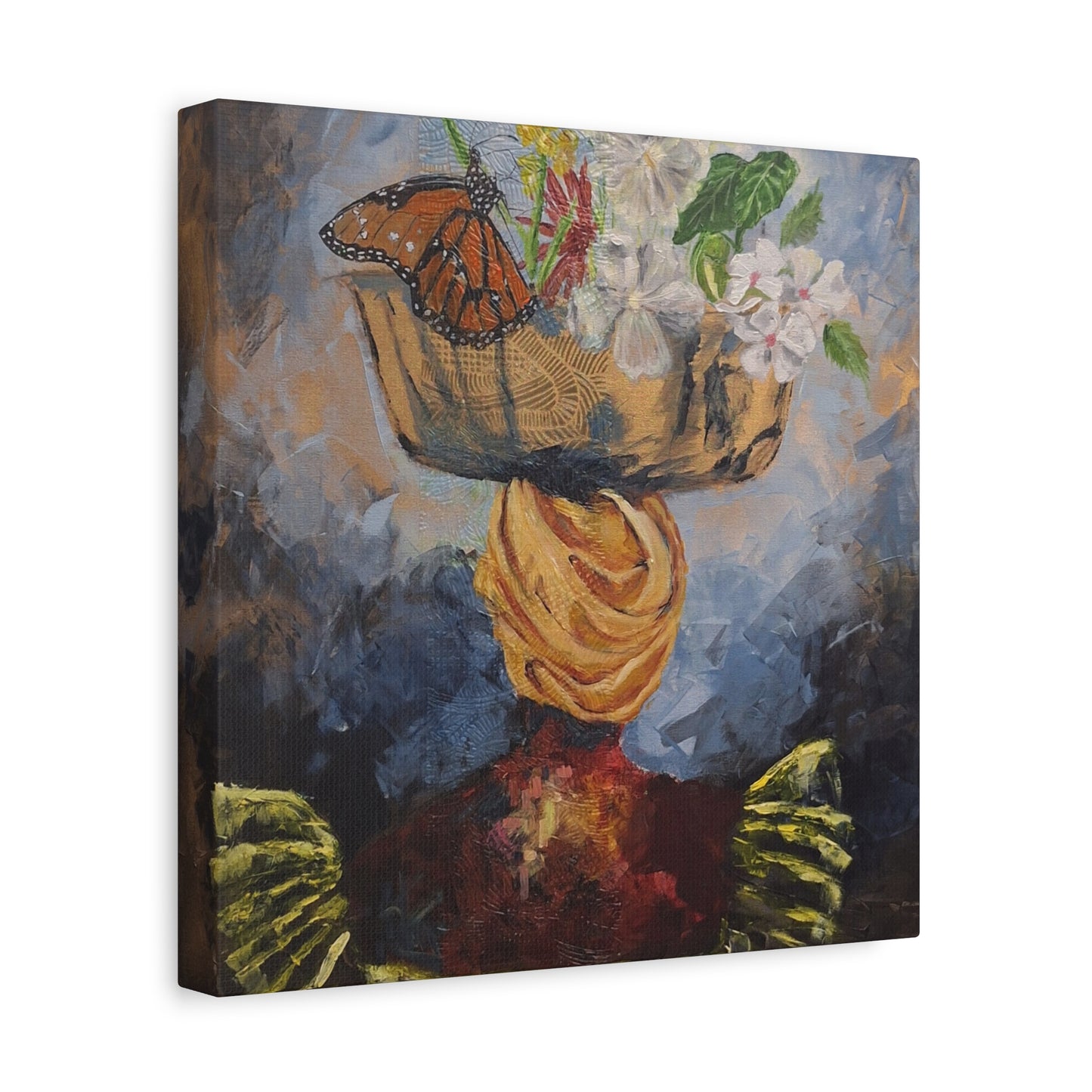 "Proverbs 31" Print on Matte Canvas - Elder Woman Preparing Fruit | Stretched 1.25" Wall Art