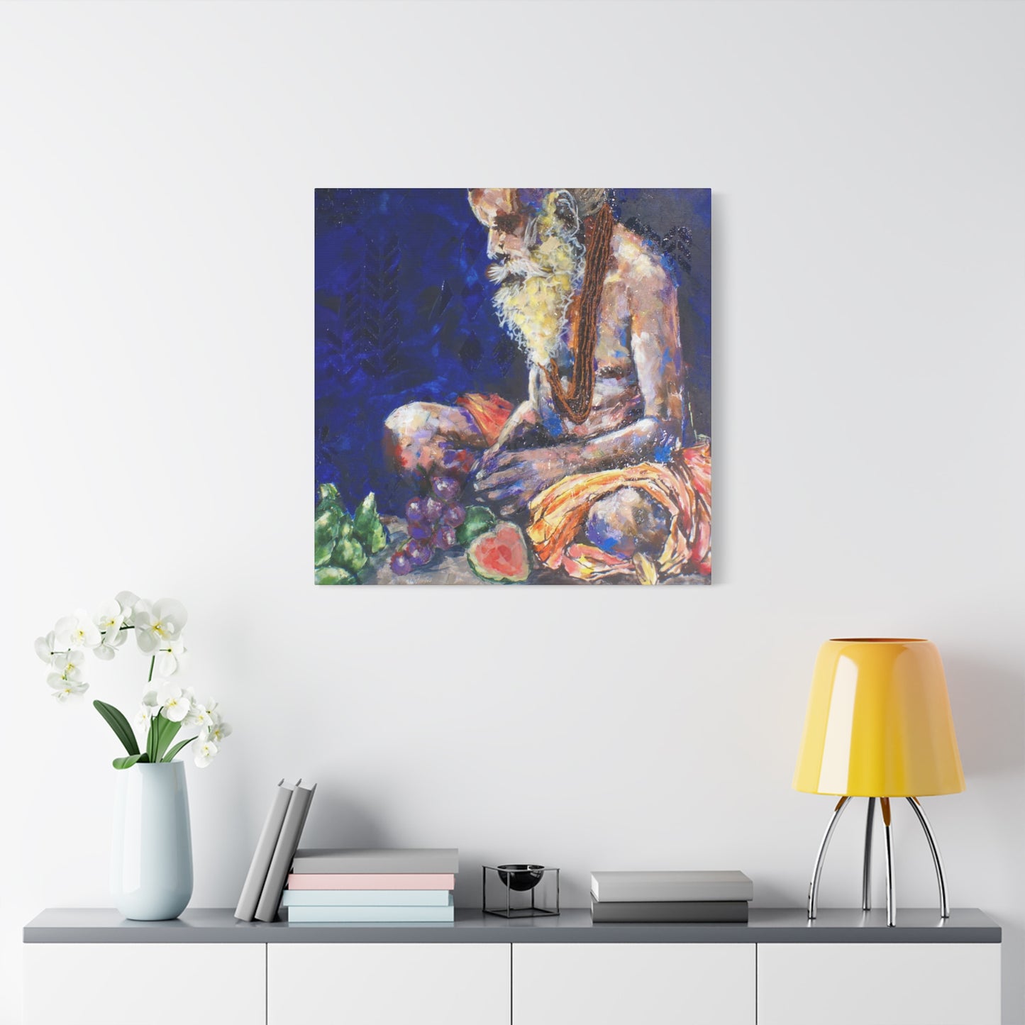 "Sannyasis" Print on Matte Canvas - Indian Spiritual Leader | Stretched 1.25" Wall Art