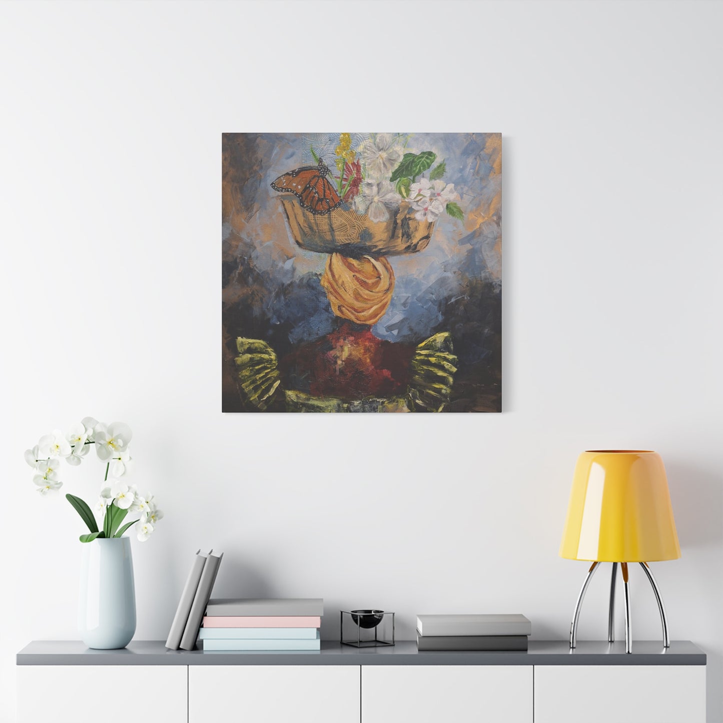 "Proverbs 31" Print on Matte Canvas - Elder Woman Preparing Fruit | Stretched 1.25" Wall Art