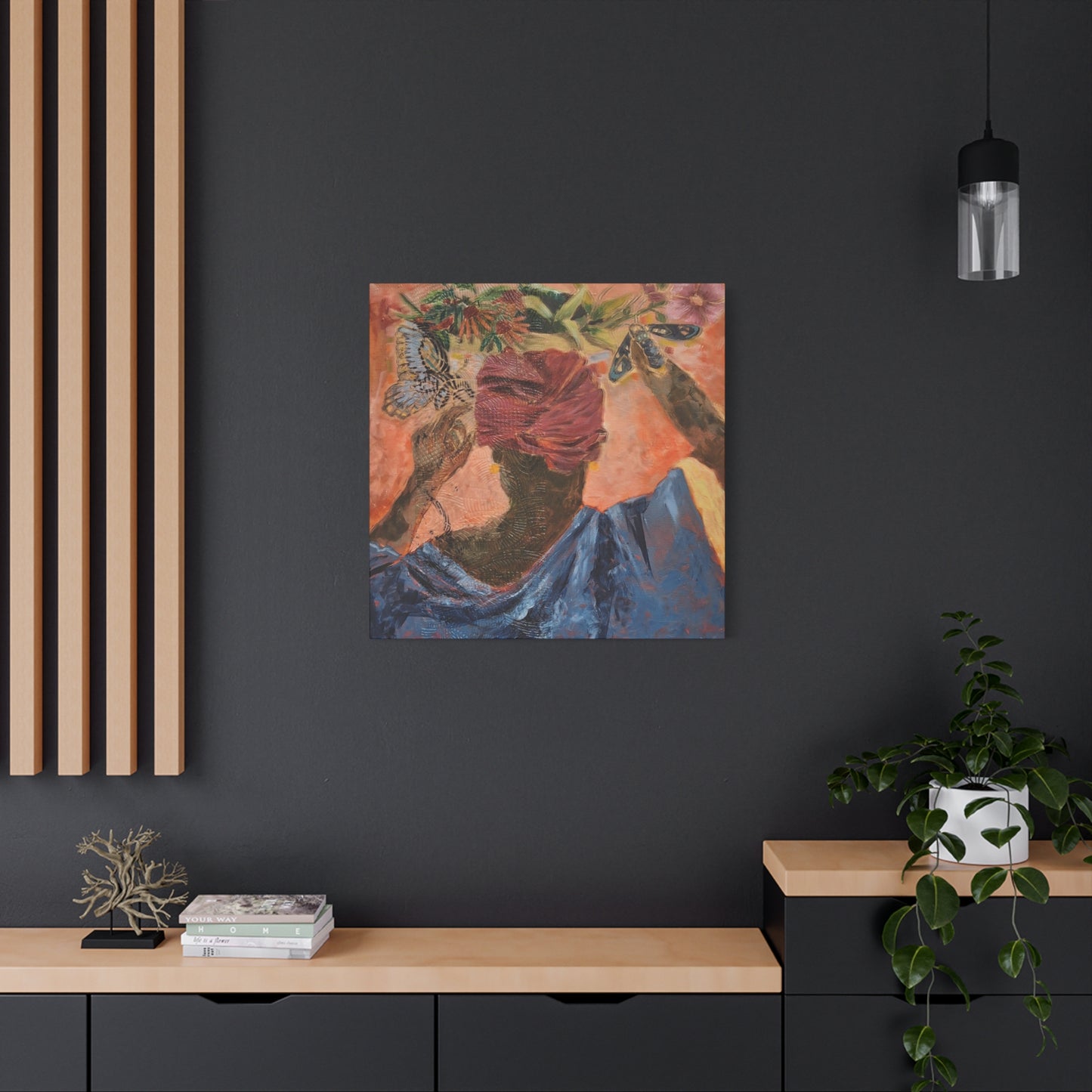 "Elegant Sacrifice" Print on Matte Canvas - Beautiful Woman With Basket | Stretched 1.25" Wall Art