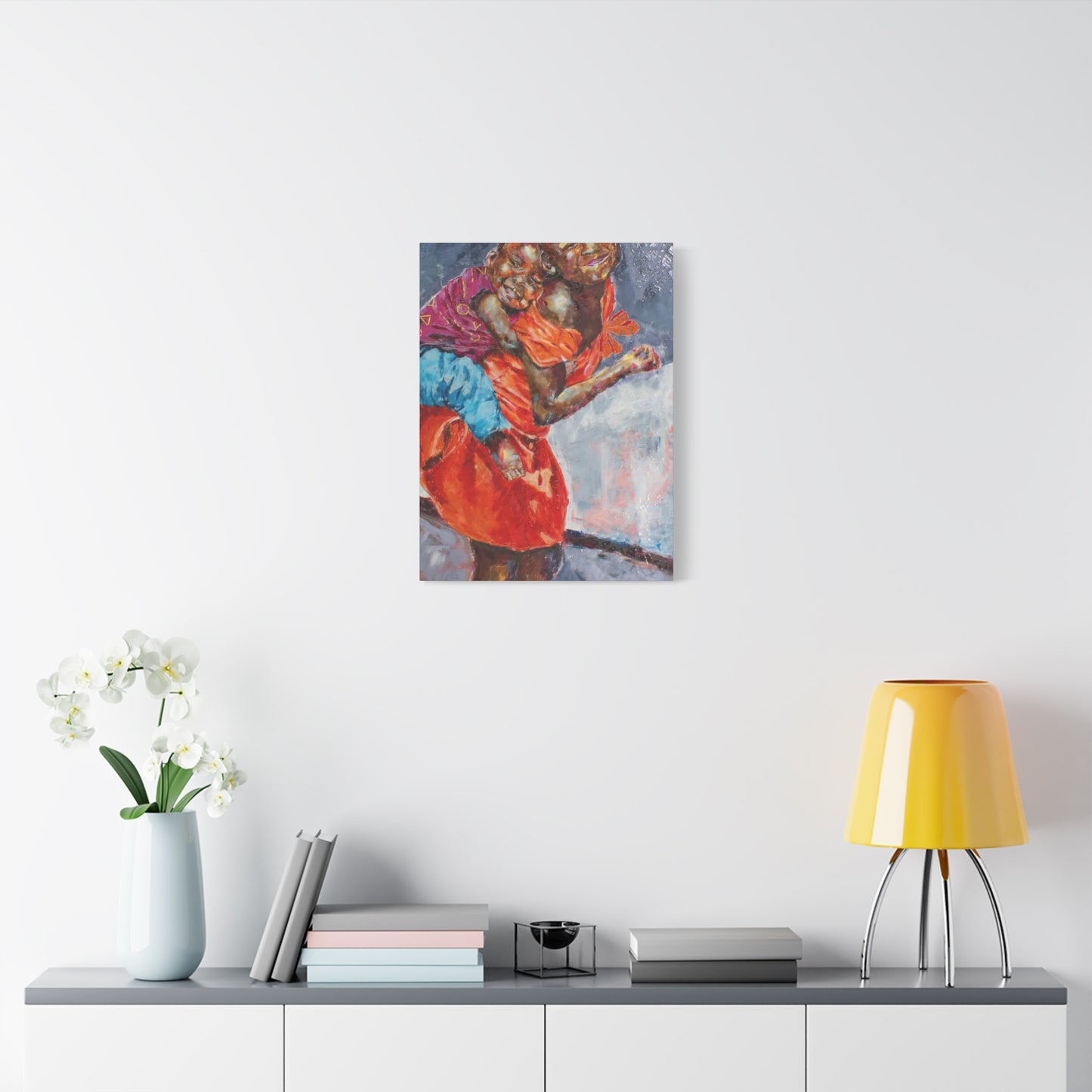 "Happy Kids" Print on Matte Canvas - Young Siblings Full of Joy | Stretched 1.25" Wall Art