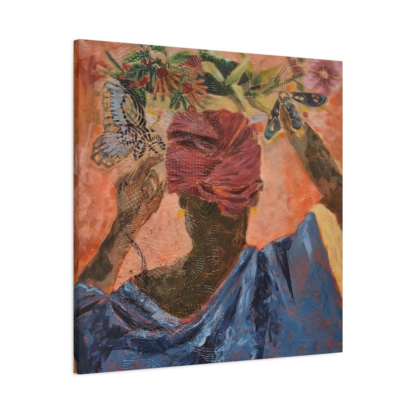 "Elegant Sacrifice" Print on Matte Canvas - Beautiful Woman With Basket | Stretched 1.25" Wall Art