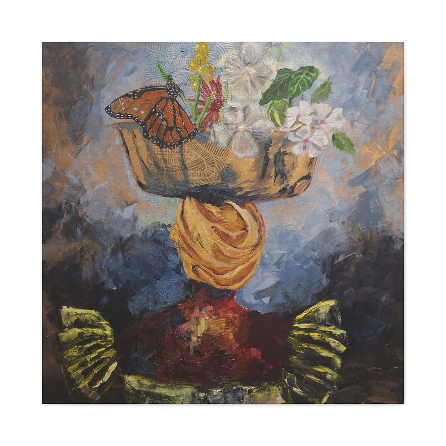 "Proverbs 31" Print on Matte Canvas - Elder Woman Preparing Fruit | Stretched 1.25" Wall Art