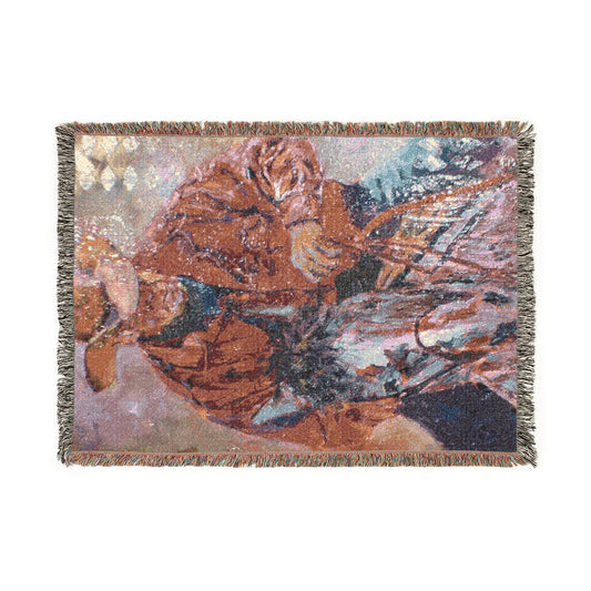 Western Cowboy Horse Riding Woven Blanket