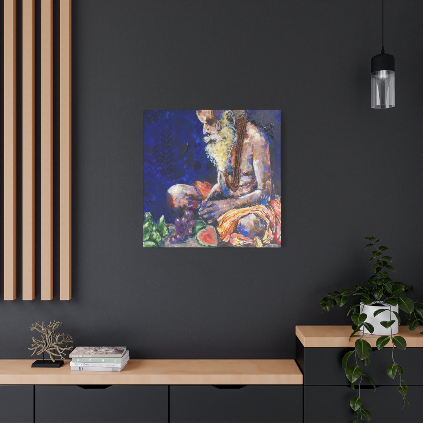 "Sannyasis" Print on Matte Canvas - Indian Spiritual Leader | Stretched 1.25" Wall Art