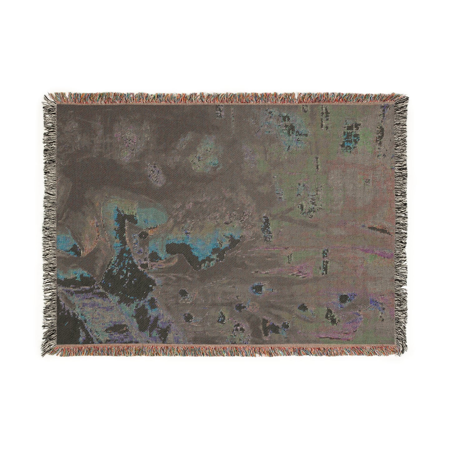 Woven Blanket with Nighttime Serenity Design | Cozy Home Decor, Gift for Relaxation, Meditation, and Bohemian Vibes