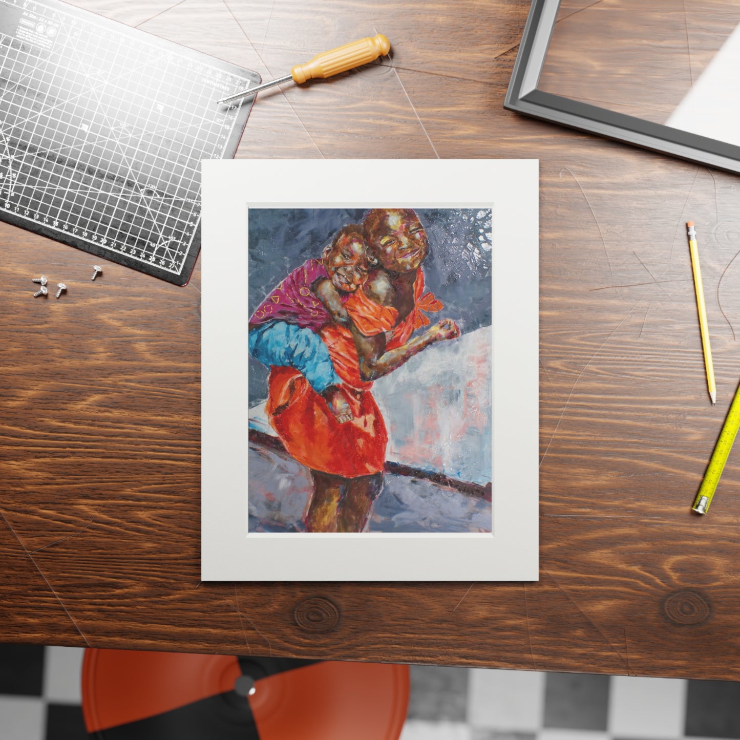 Happy Kids - Fine Art Print, Matted