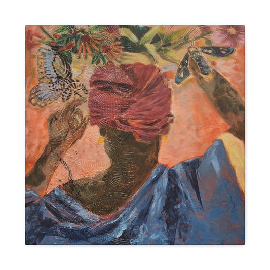 "Elegant Sacrifice" Print on Matte Canvas - Beautiful Woman With Basket | Stretched 1.25" Wall Art