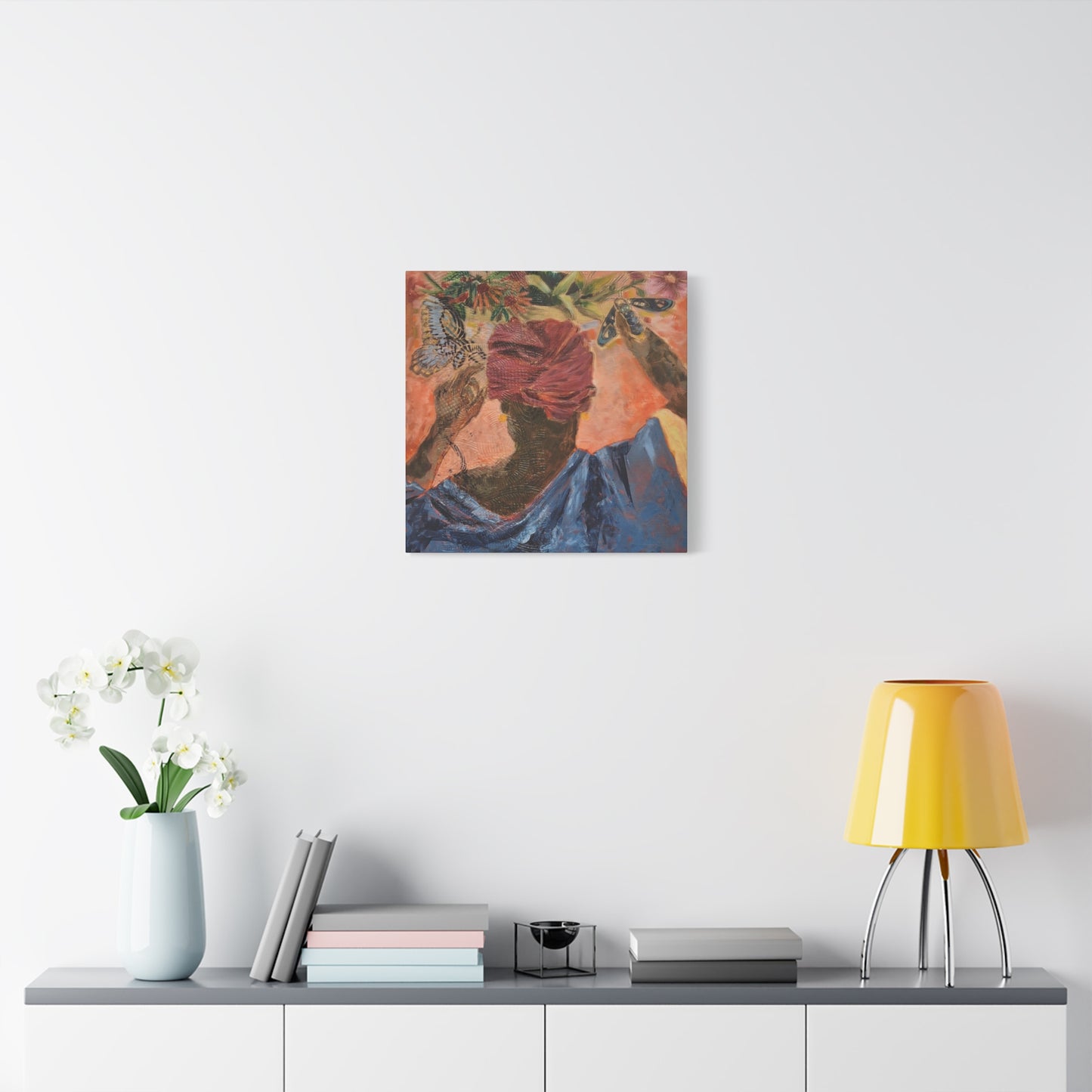"Elegant Sacrifice" Print on Matte Canvas - Beautiful Woman With Basket | Stretched 1.25" Wall Art