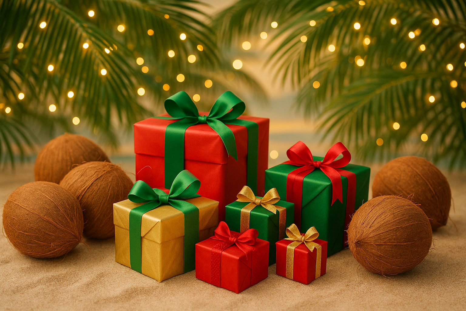 Coconuts and christmas gifts